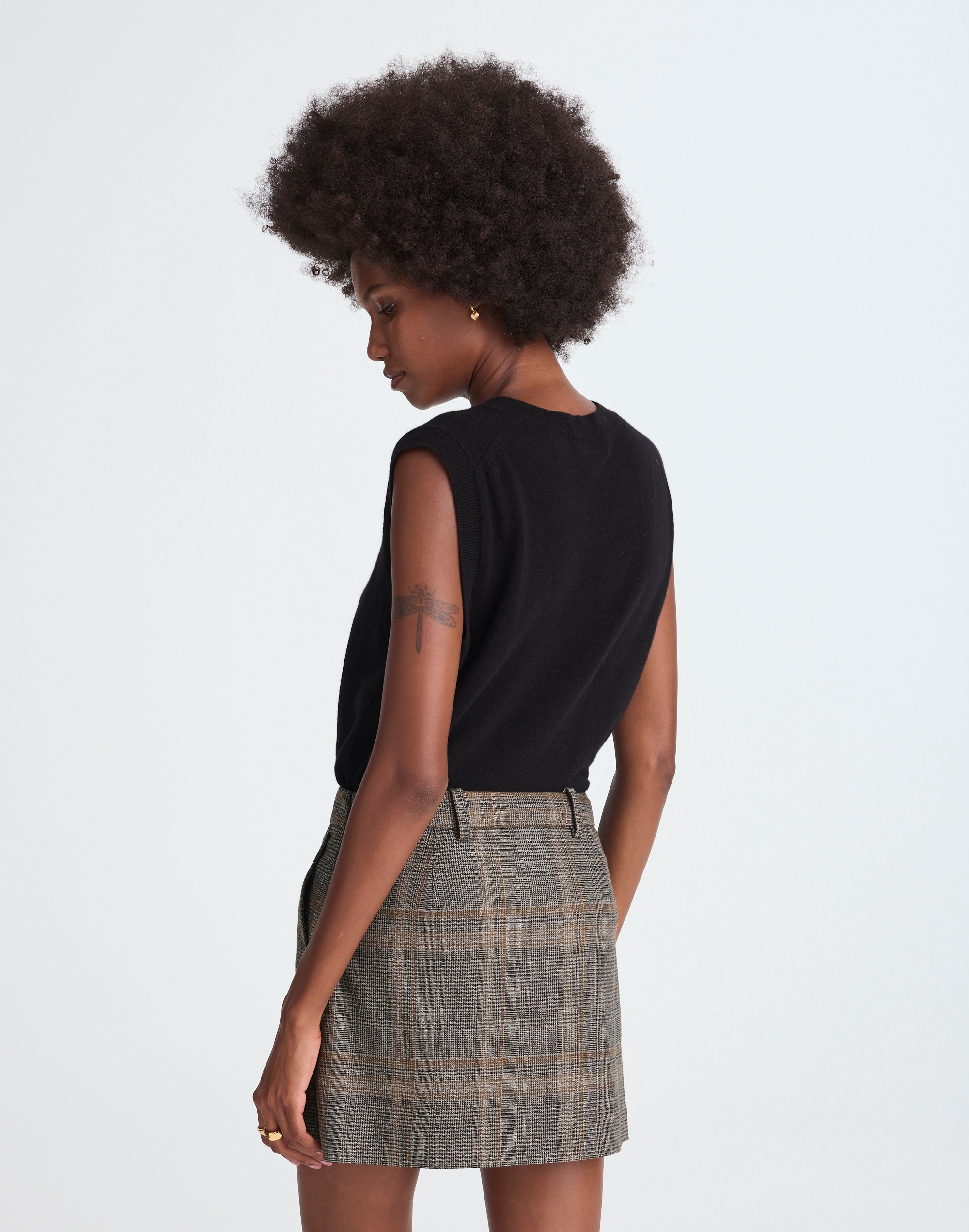 Suiting Mini Skirt in Plaid