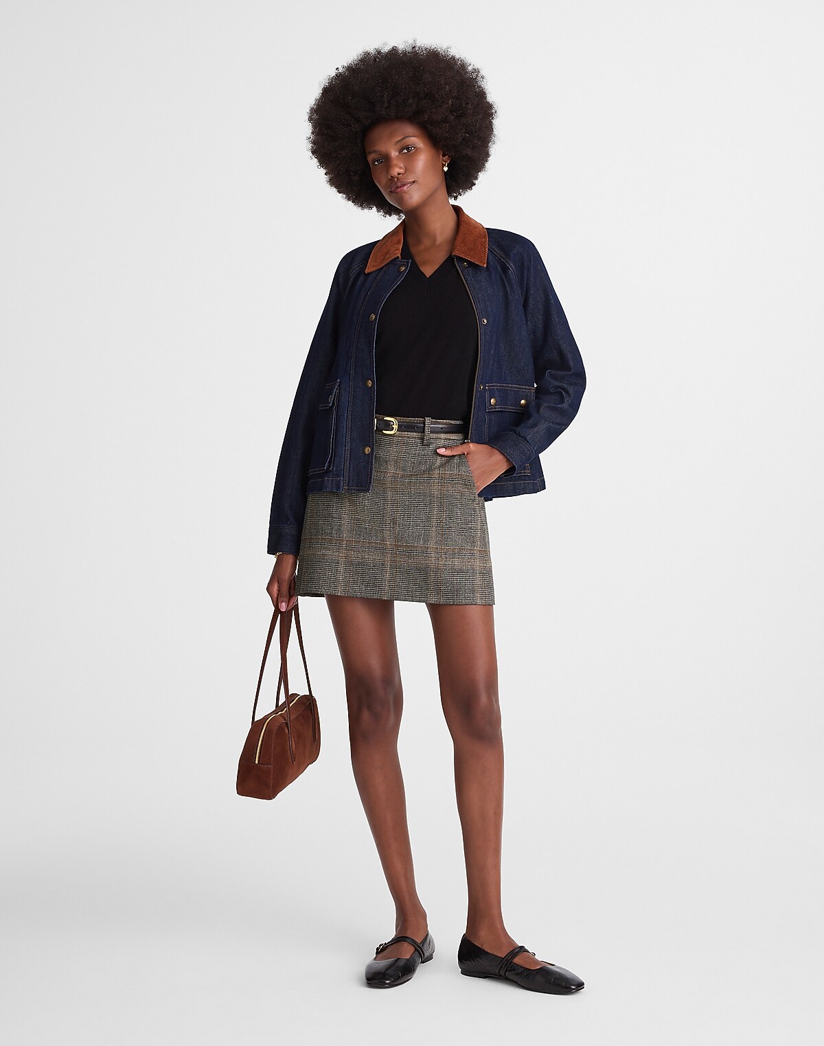Suiting Mini Skirt in Plaid