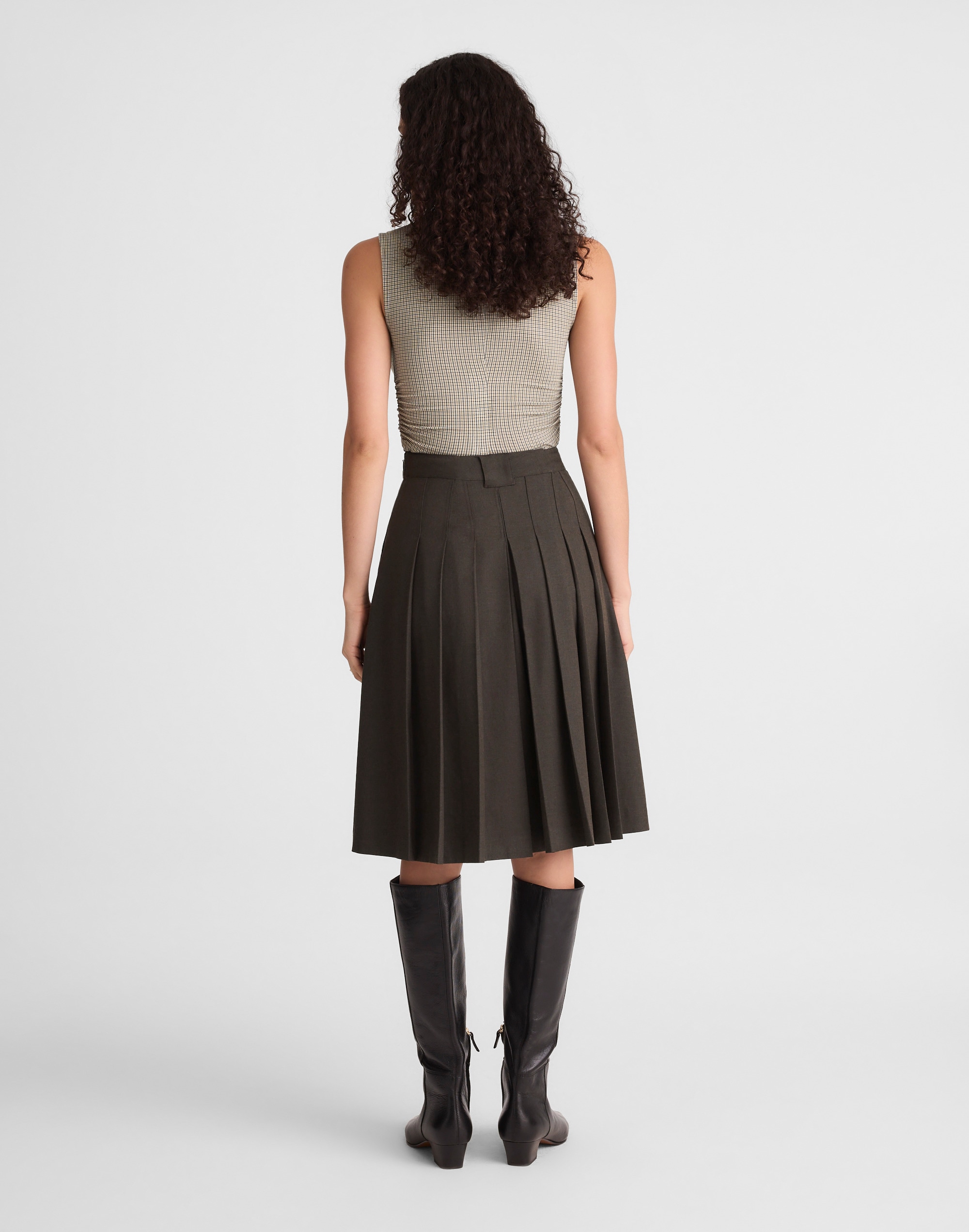 Pleated Midi Skirt