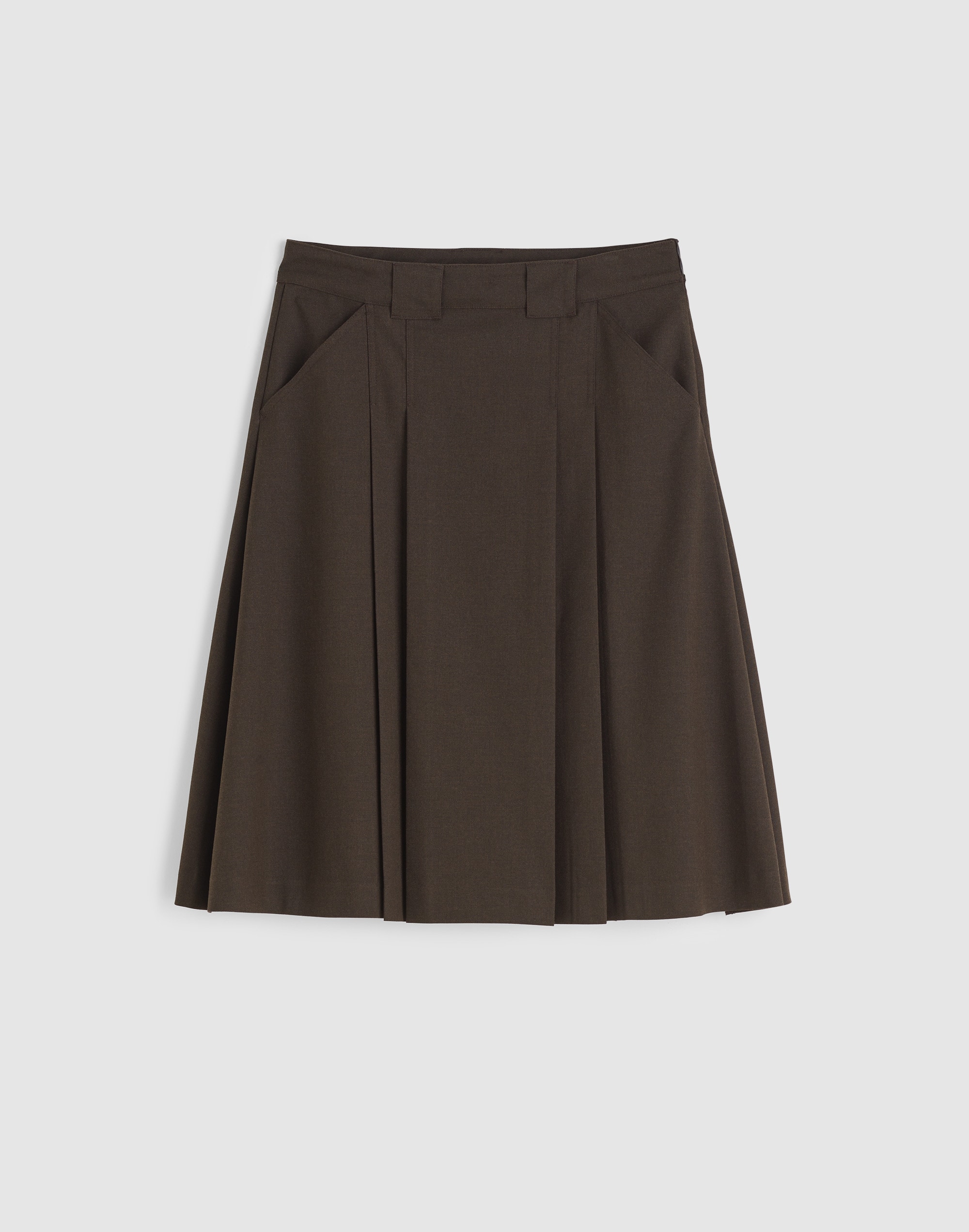 Pleated Midi Skirt