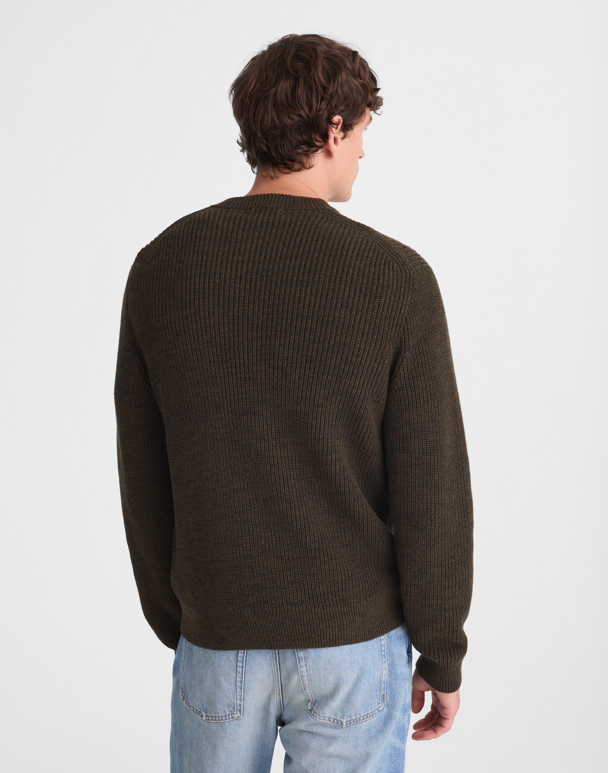 Cotton Shaker Stitch Crewneck Sweater | Madewell