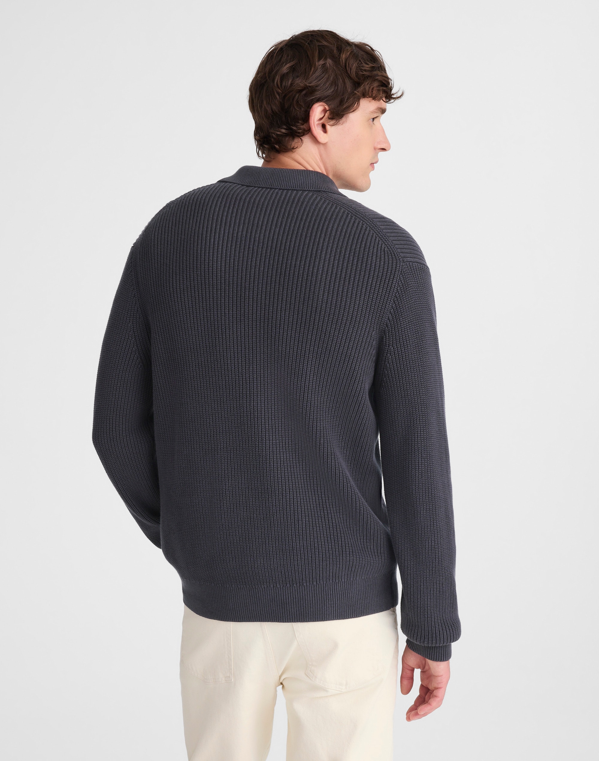 Cotton Shaker-Stitch Polo