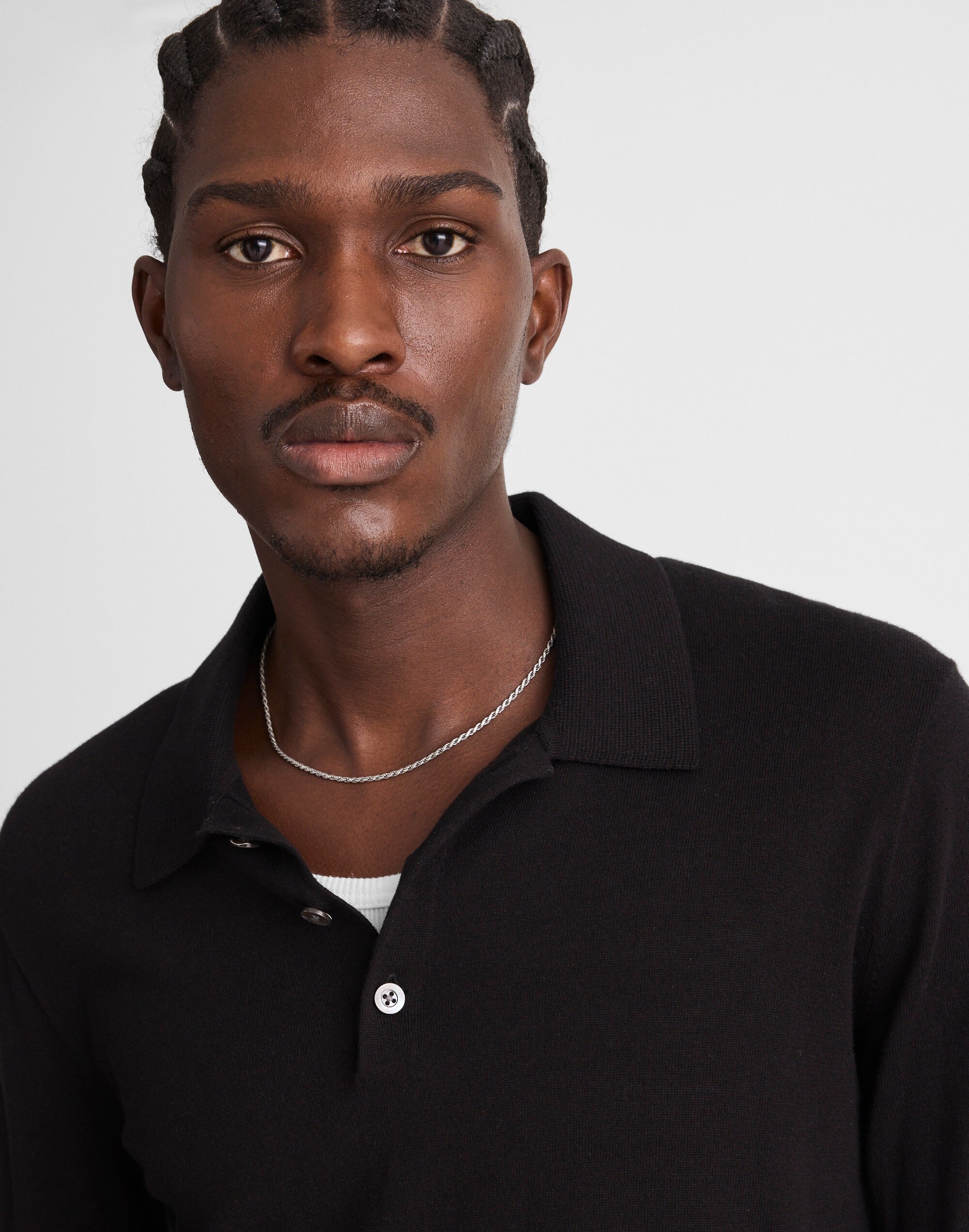 Long-Sleeve Sweater Polo