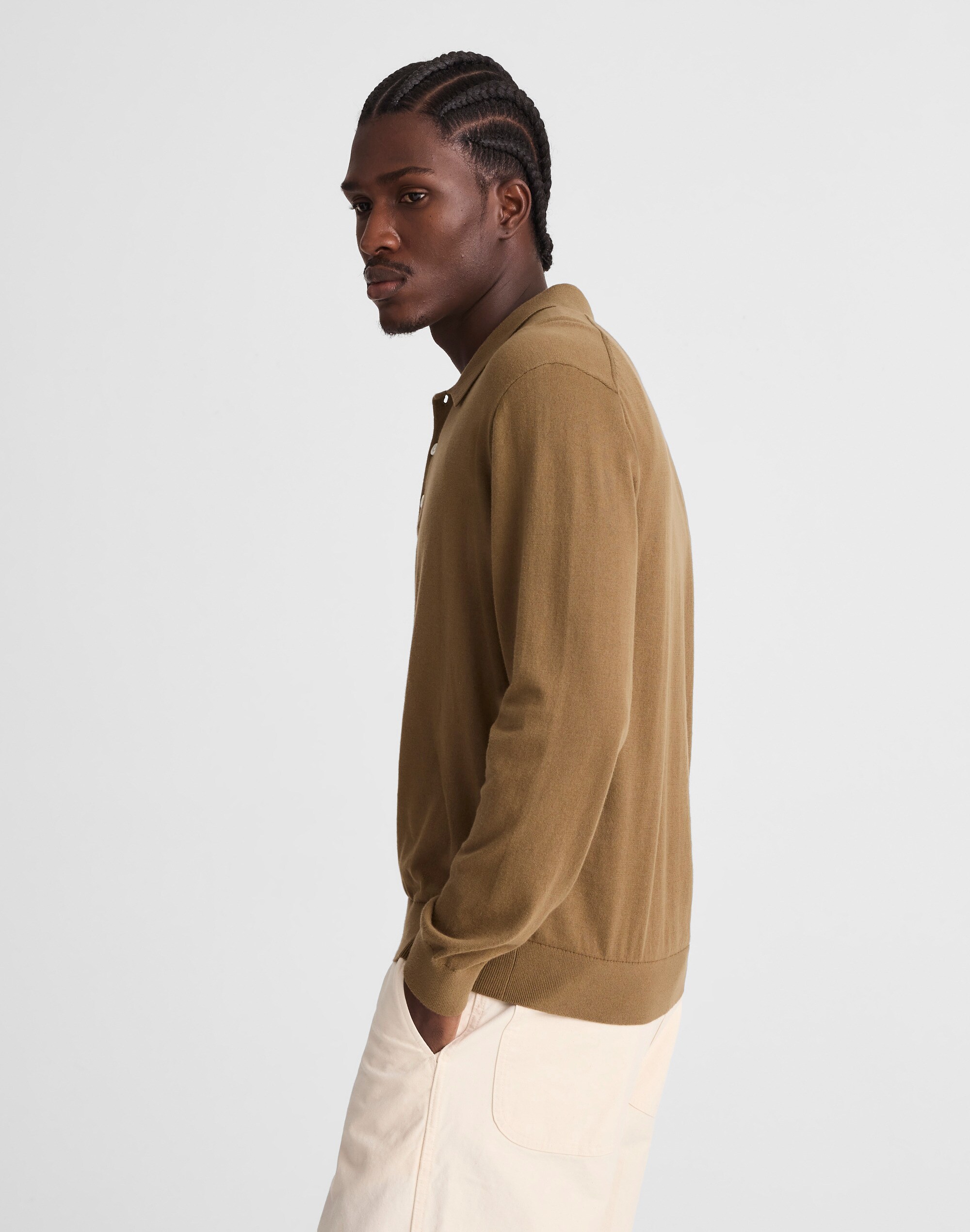 Long-Sleeve Sweater Polo