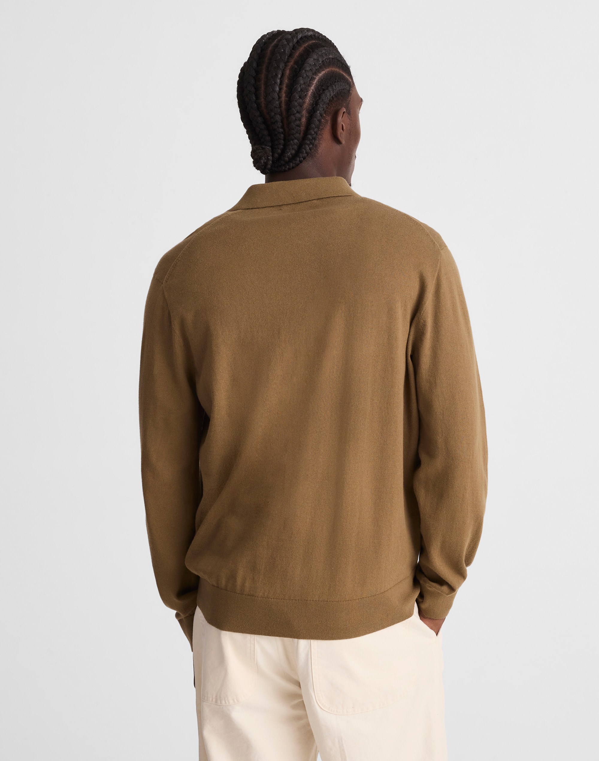 Long-Sleeve Sweater Polo