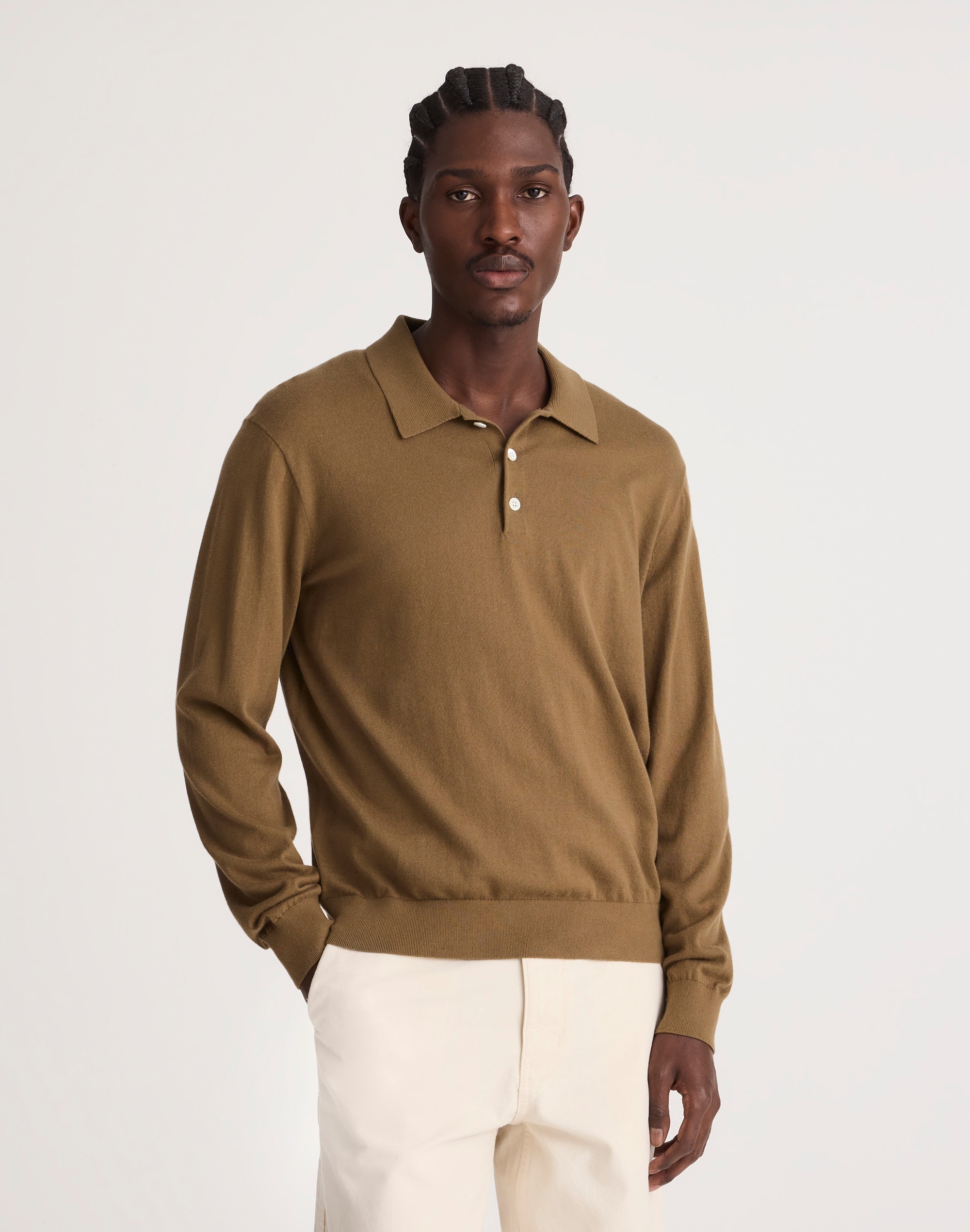 Long-Sleeve Sweater Polo