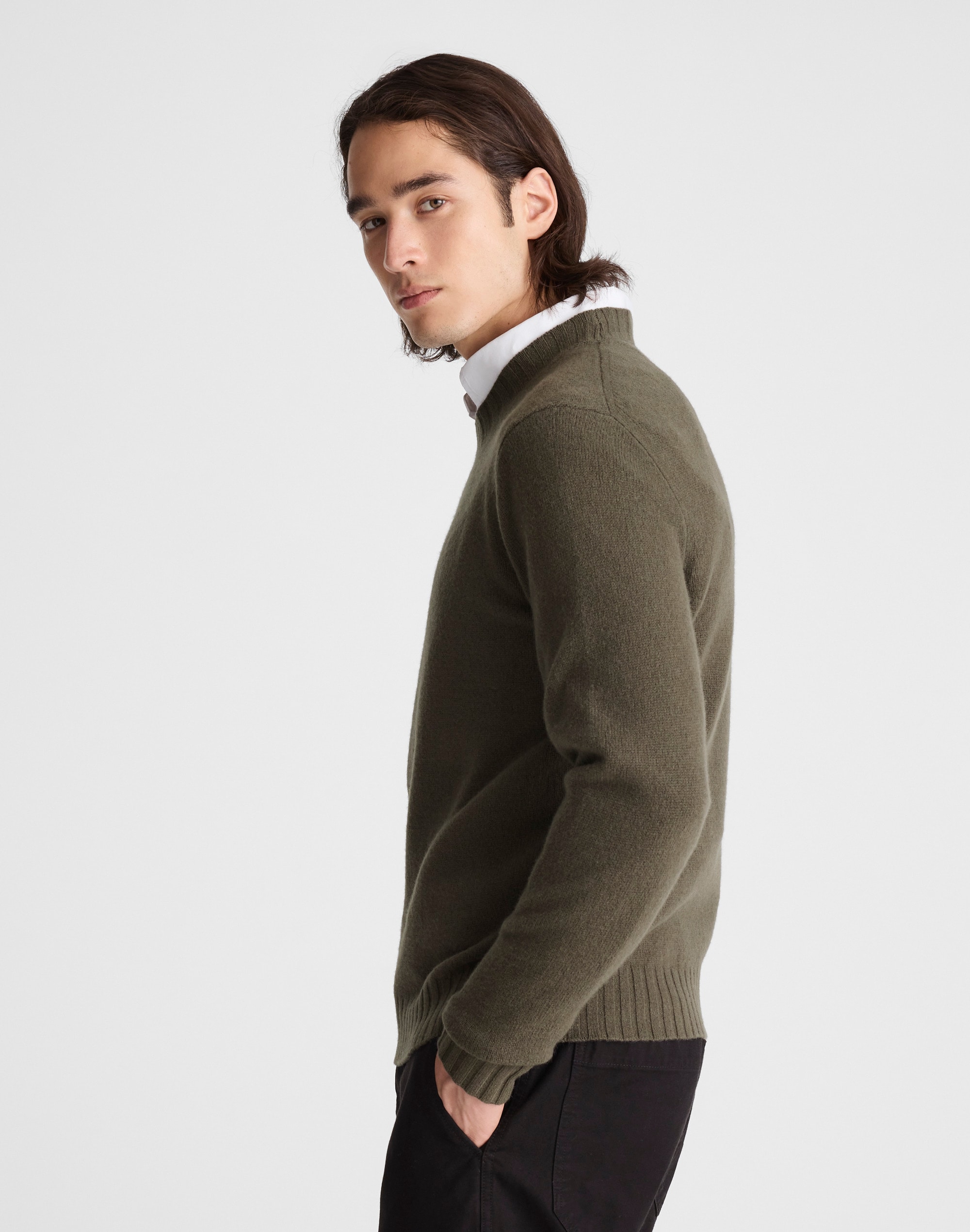 Crewneck Sweater in Heritage Merino Wool Alternate Image 3