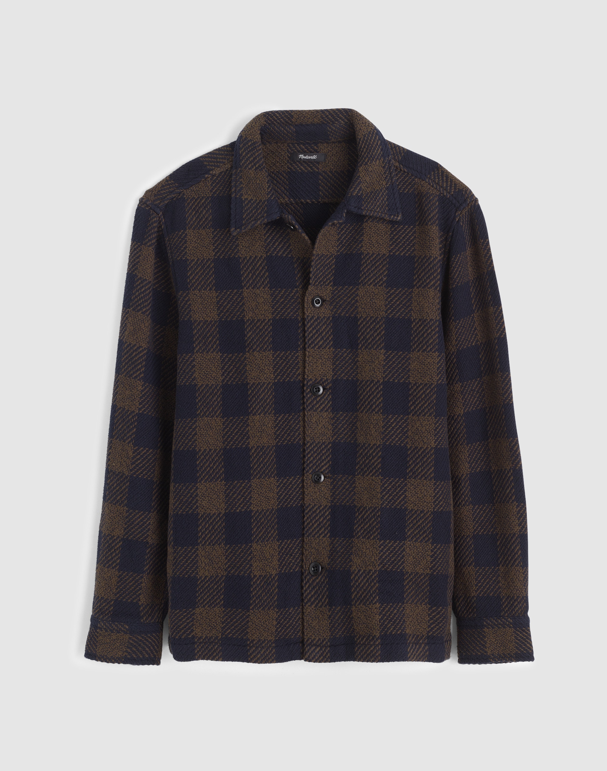 Twill Shirt-Jacket in Broken Plaid