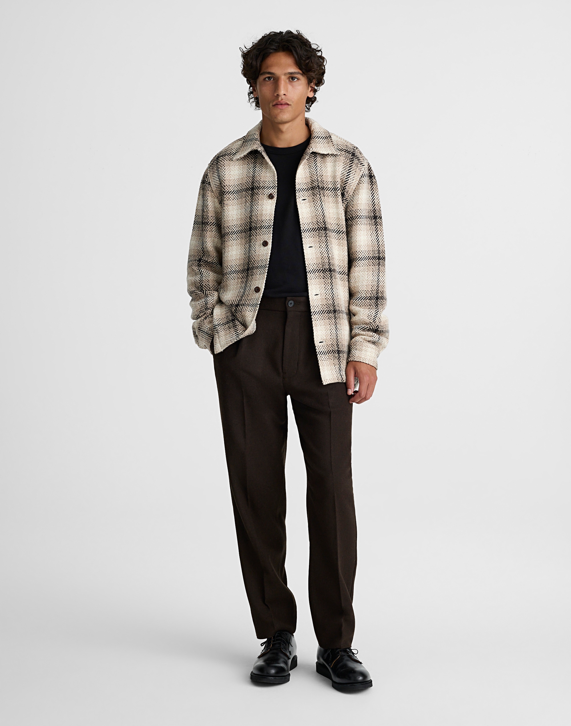 Twill Shirt-Jacket Broken Plaid