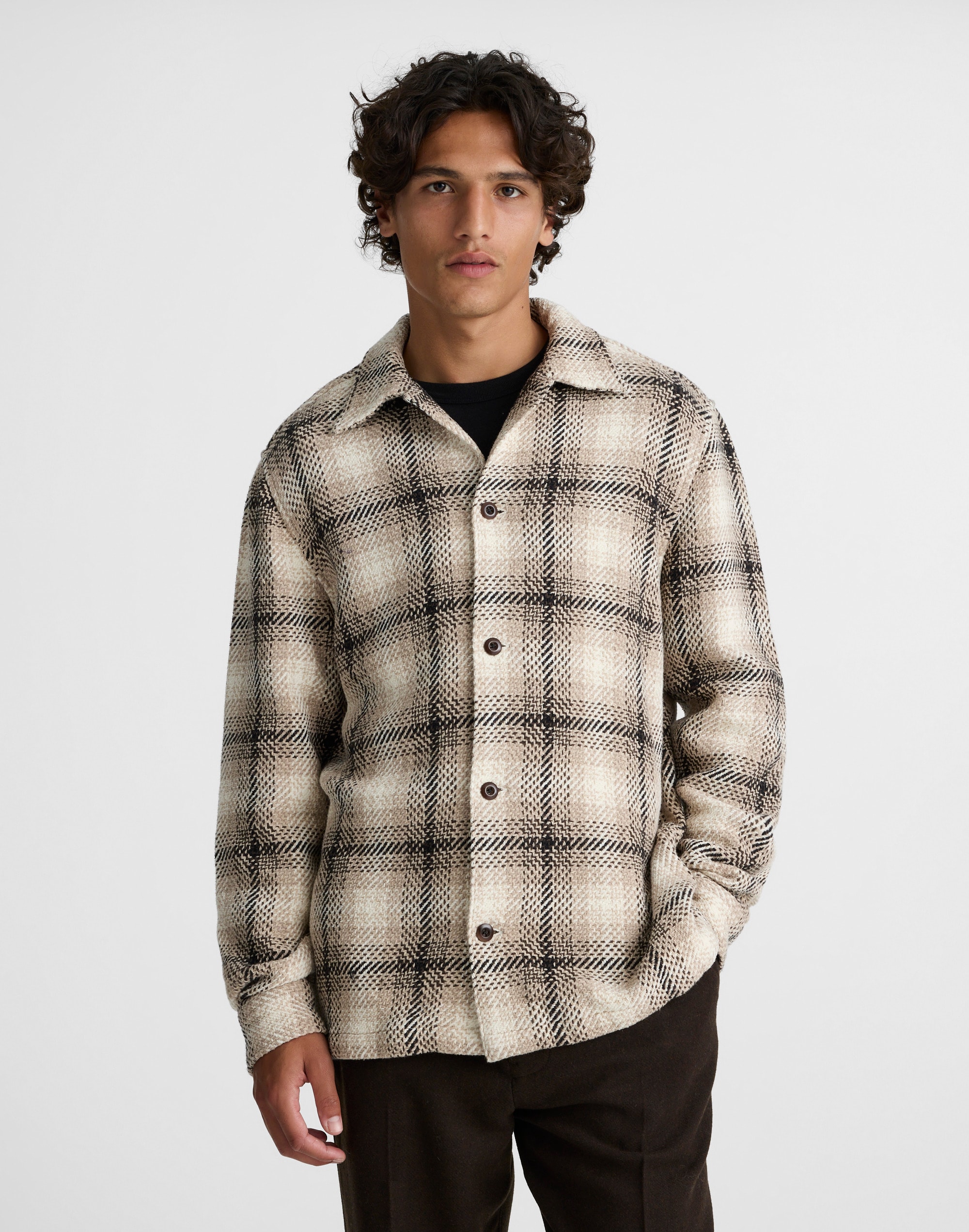 Twill Shirt-Jacket Broken Plaid