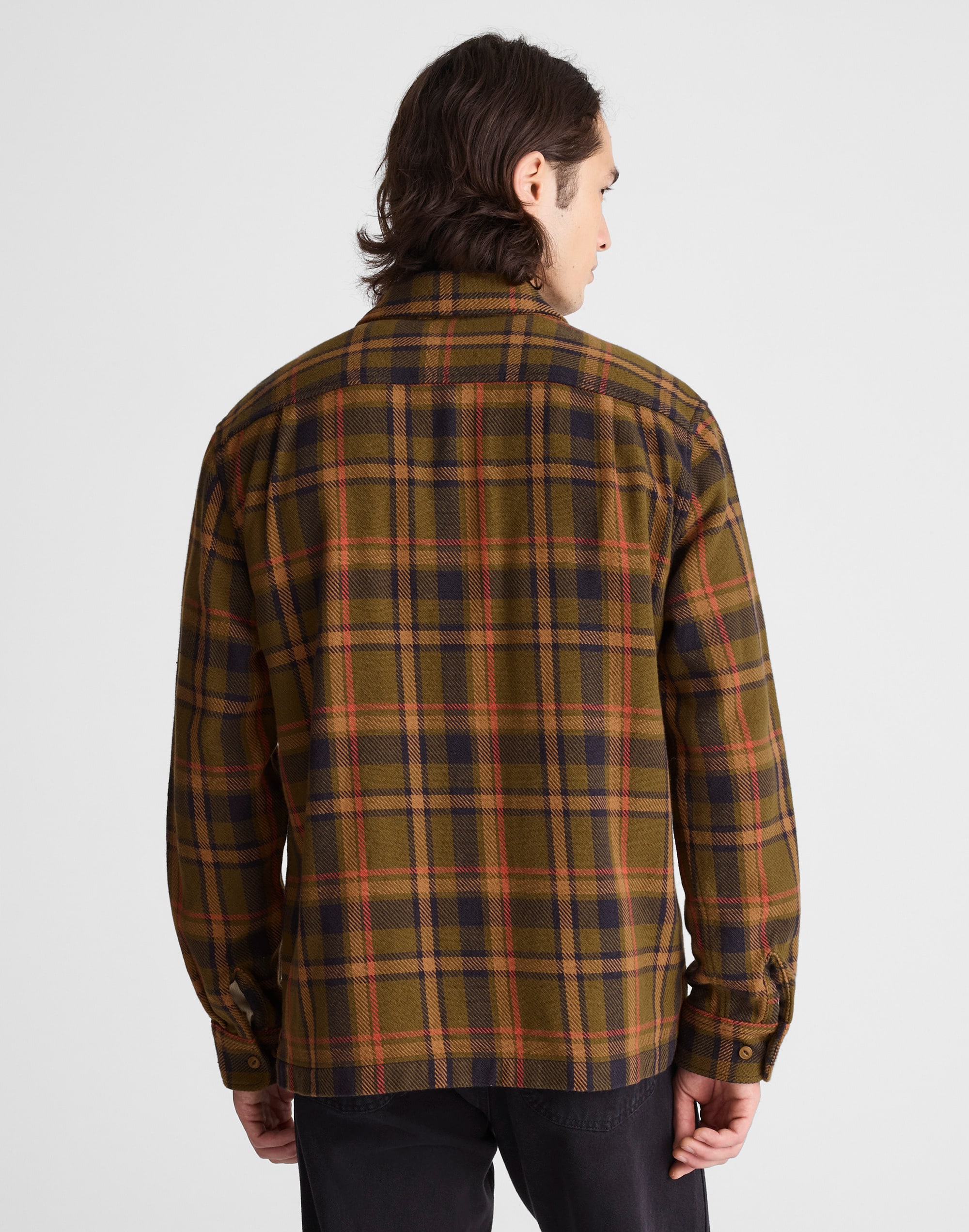 Midweight Flannel Button-Up Shirt
