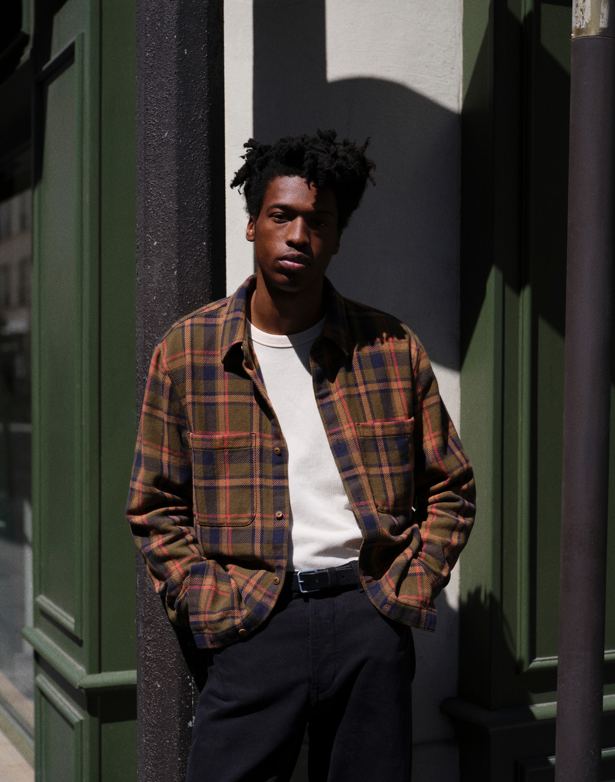 Midweight Flannel Button-Up Shirt