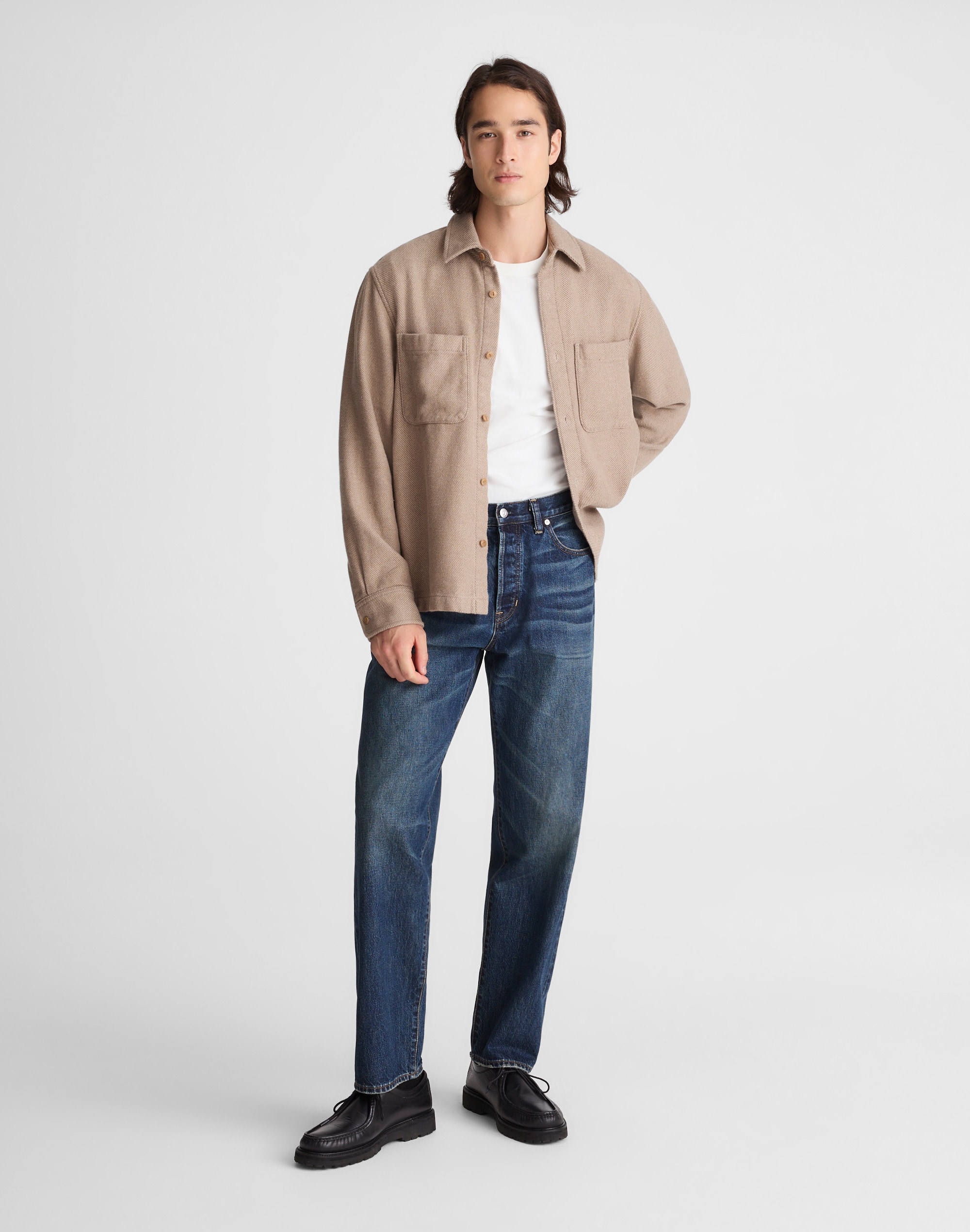 Midweight Flannel Button-Up Shirt