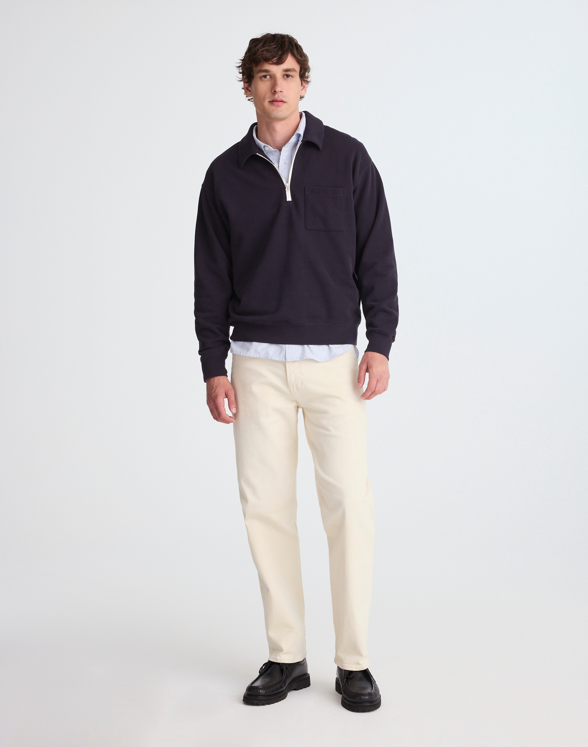 The McCarren Midweight Quarter-Zip Sweatshirt | Madewell