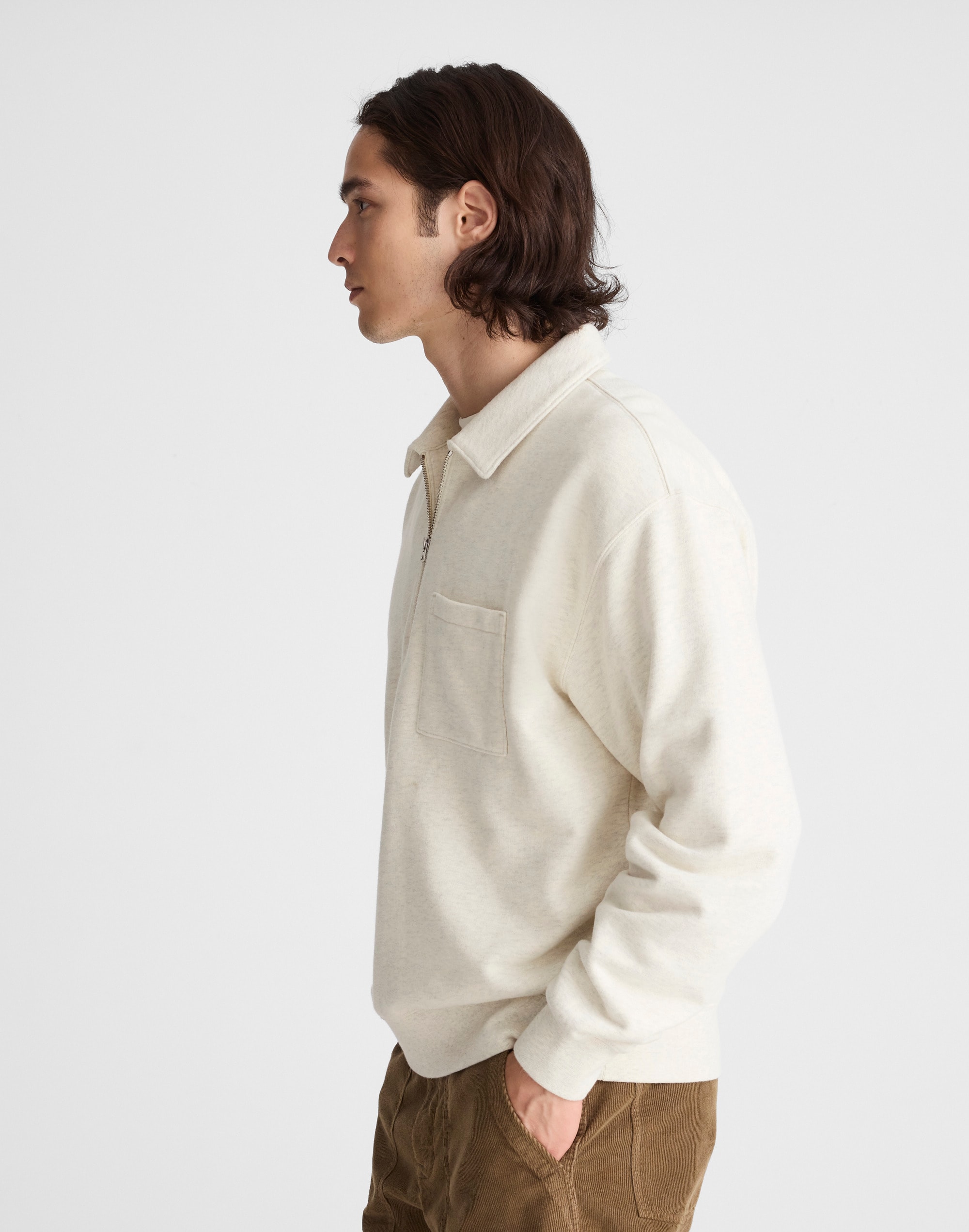 The McCarren Midweight Quarter-Zip Sweatshirt | Madewell