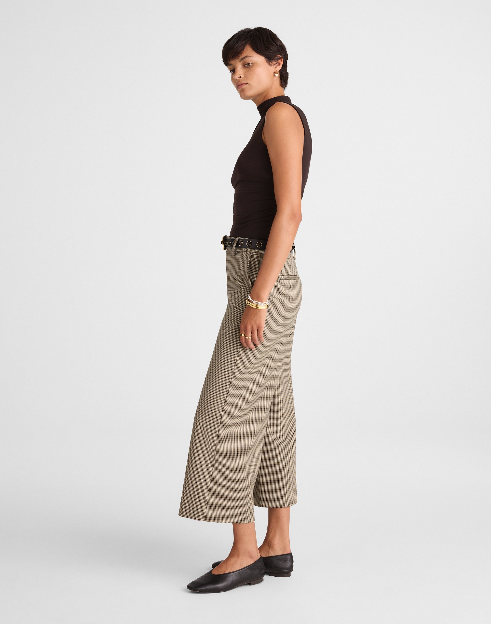 High-Rise Culotte in Wool Blend