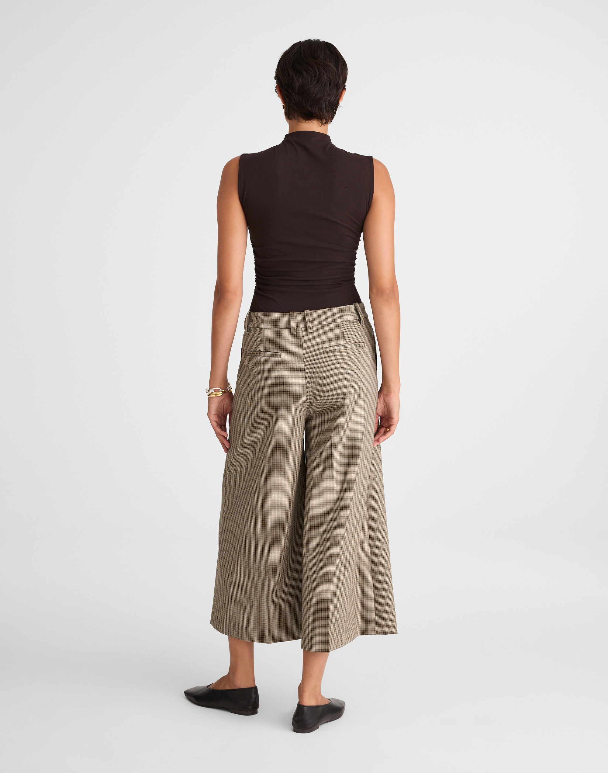 High-Rise Culotte in Wool Blend