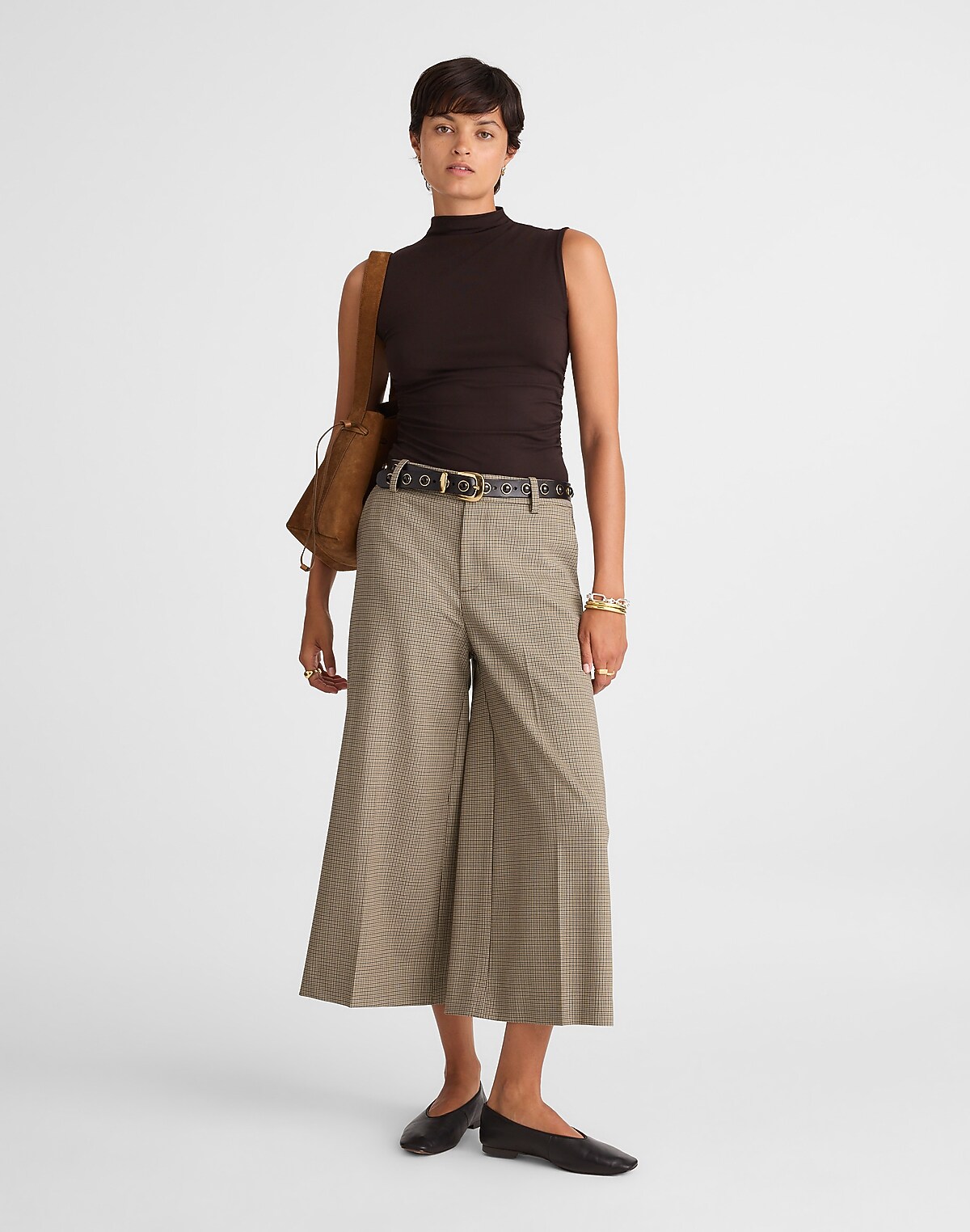 High-Rise Culotte in Wool Blend