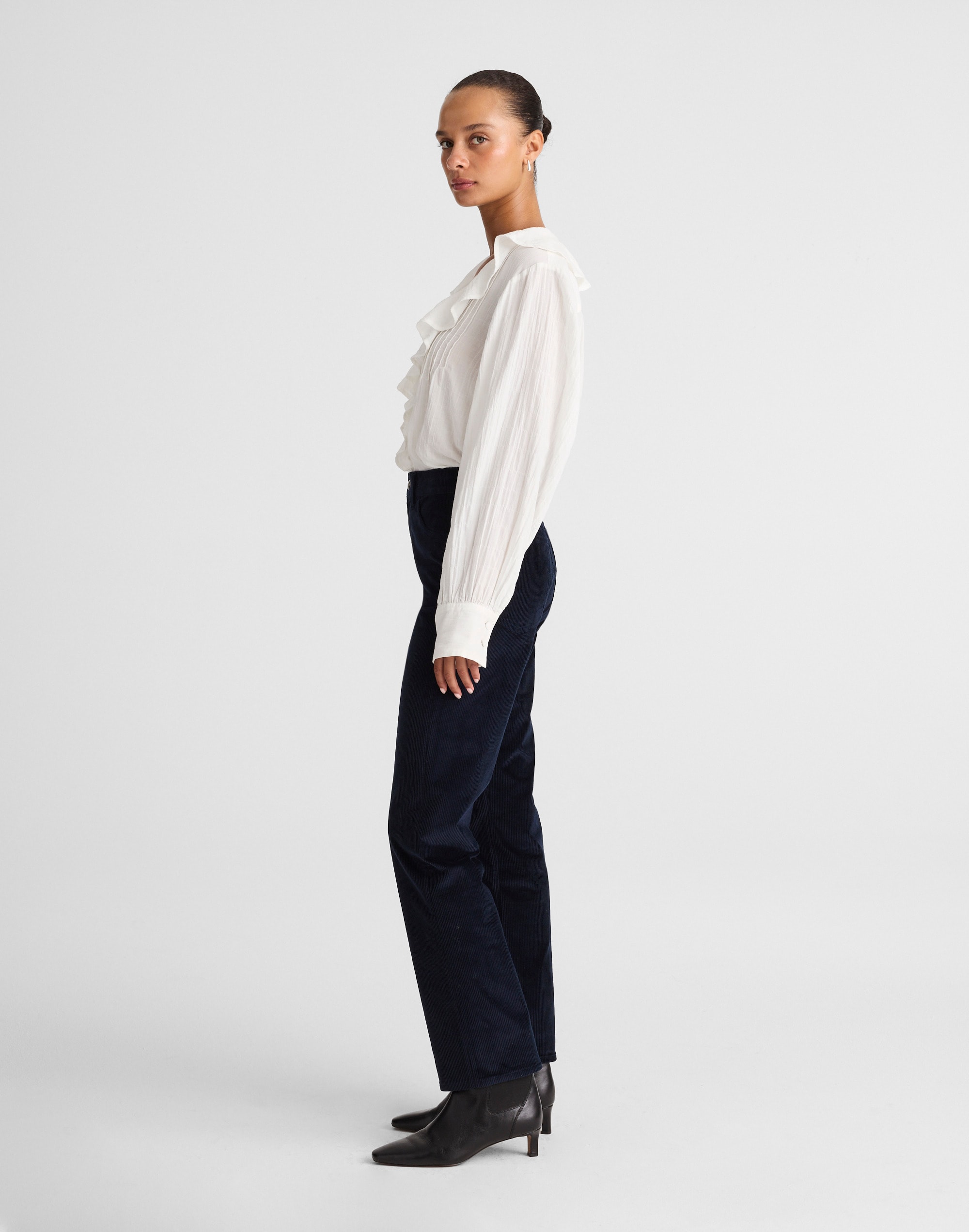The Longline Straight Pant in Corduroy