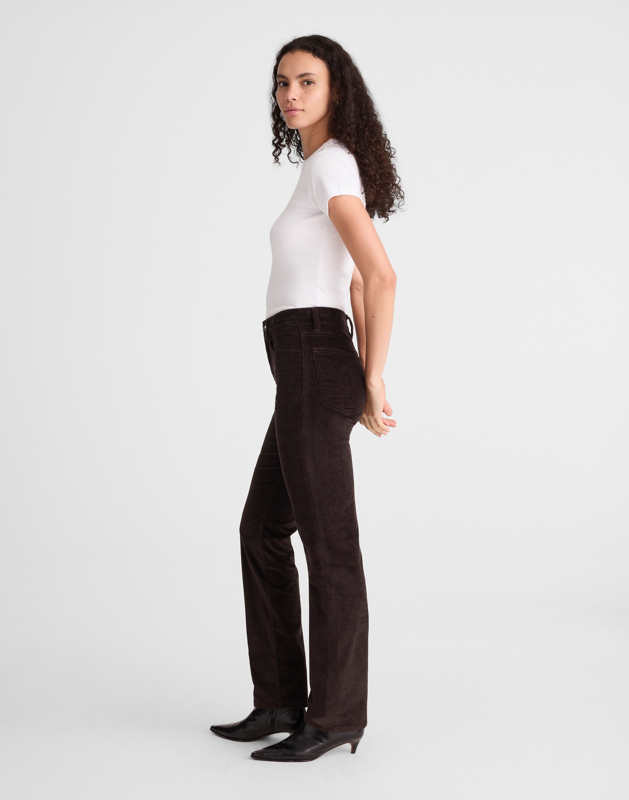 The Longline Straight Pant in Corduroy Alternate Image 3