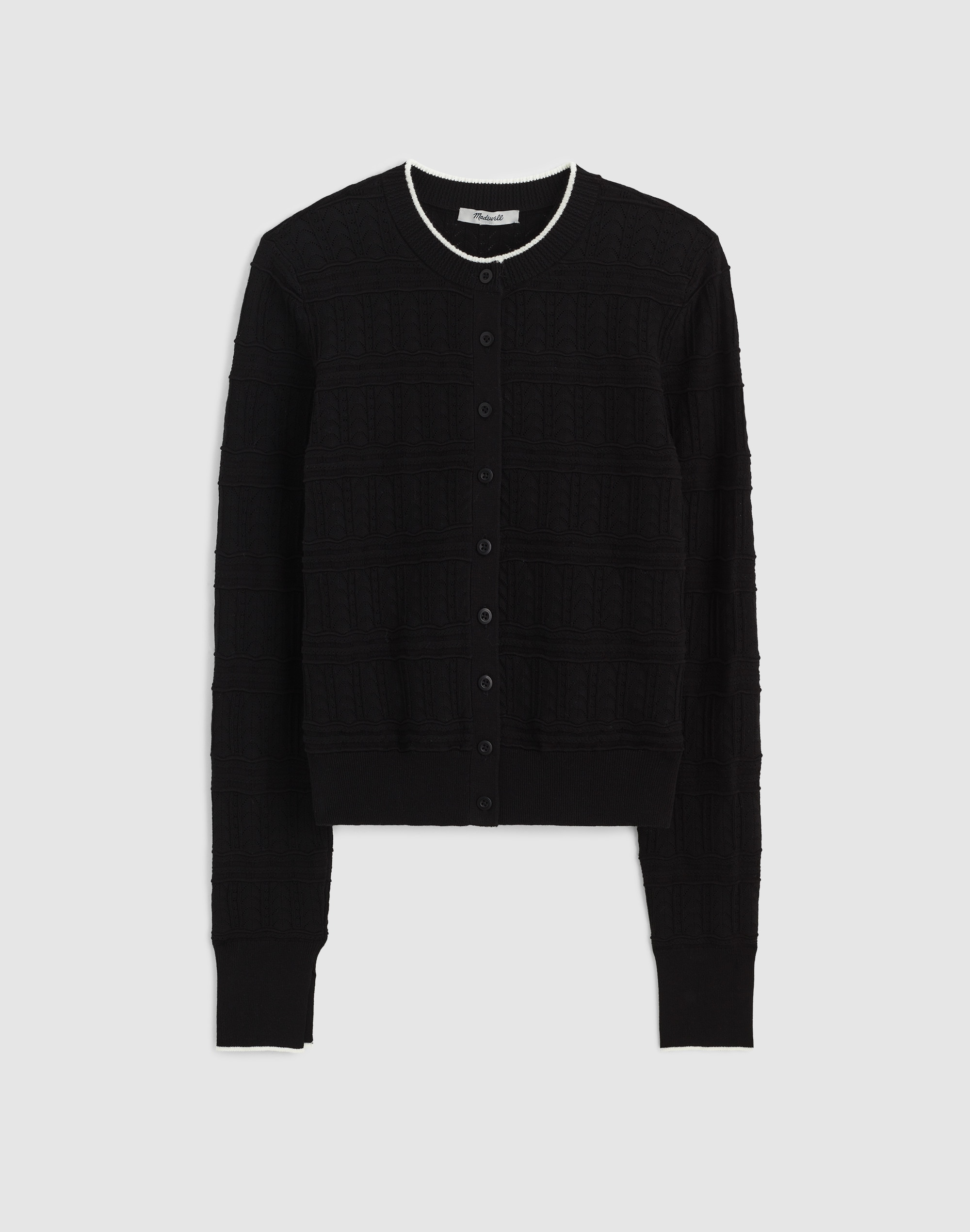 Pointelle-Stitch Cardigan