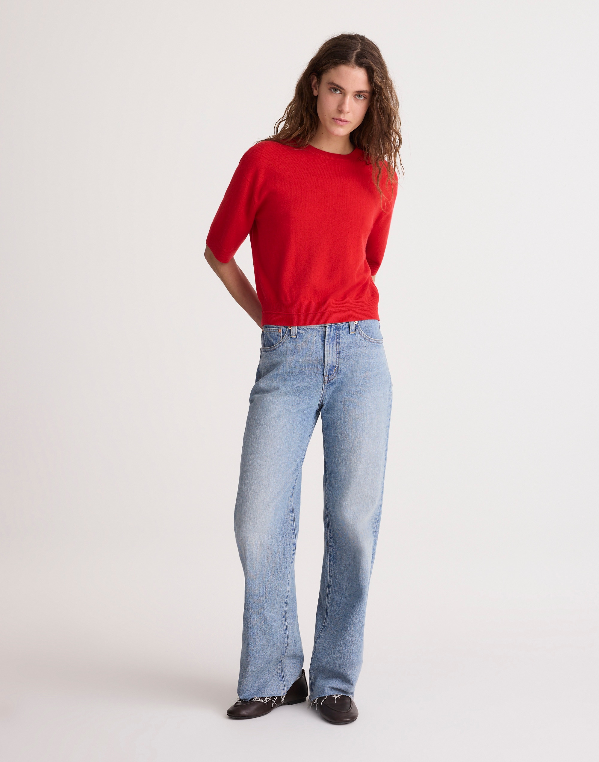 Relaxed Sweater Tee in 100% Cashmere