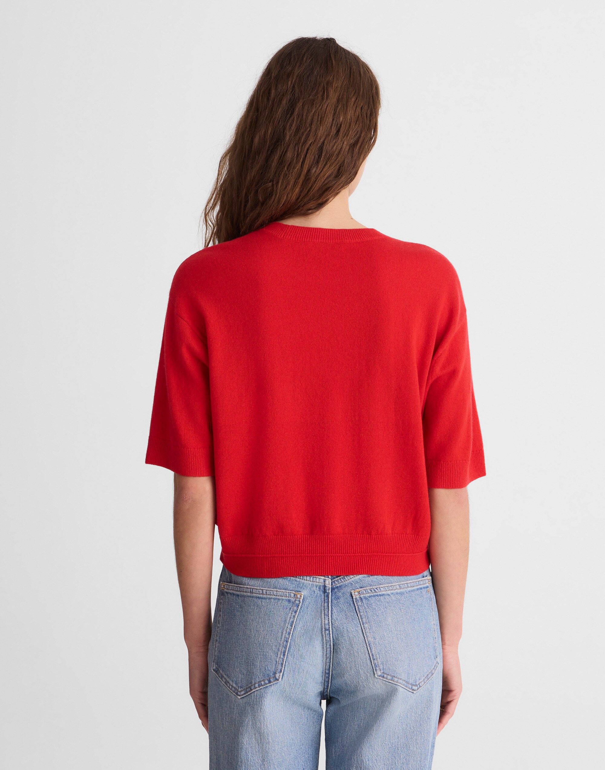 Relaxed Sweater Tee in 100% Cashmere