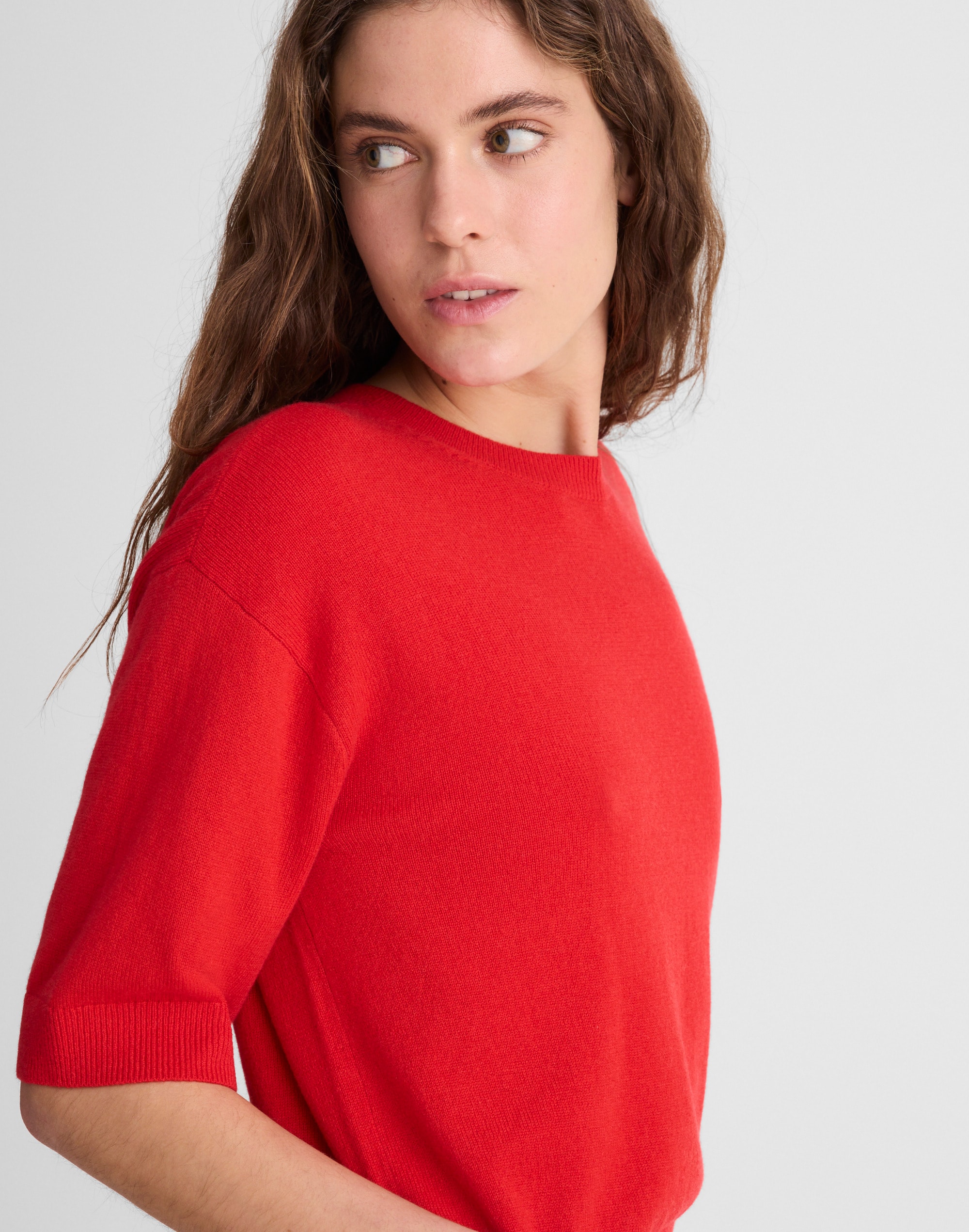 Relaxed Sweater Tee in 100% Cashmere