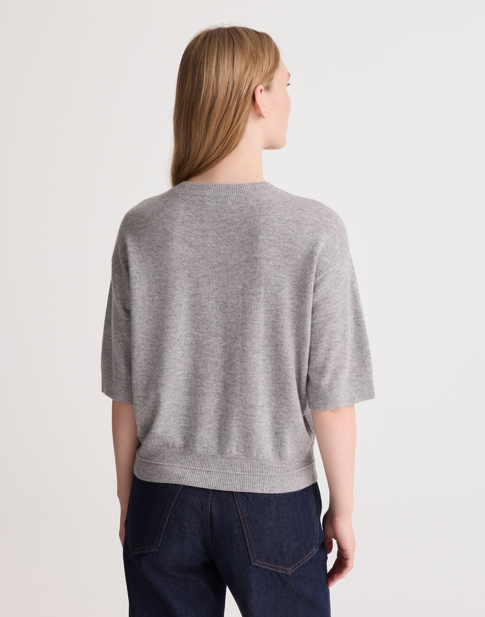 Relaxed Sweater Tee in 100% Cashmere