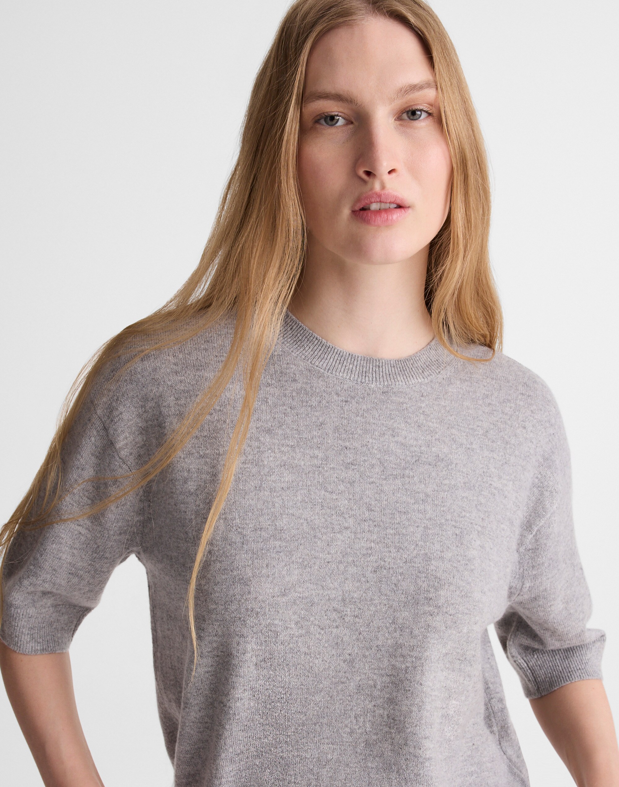 Relaxed Sweater Tee in 100% Cashmere