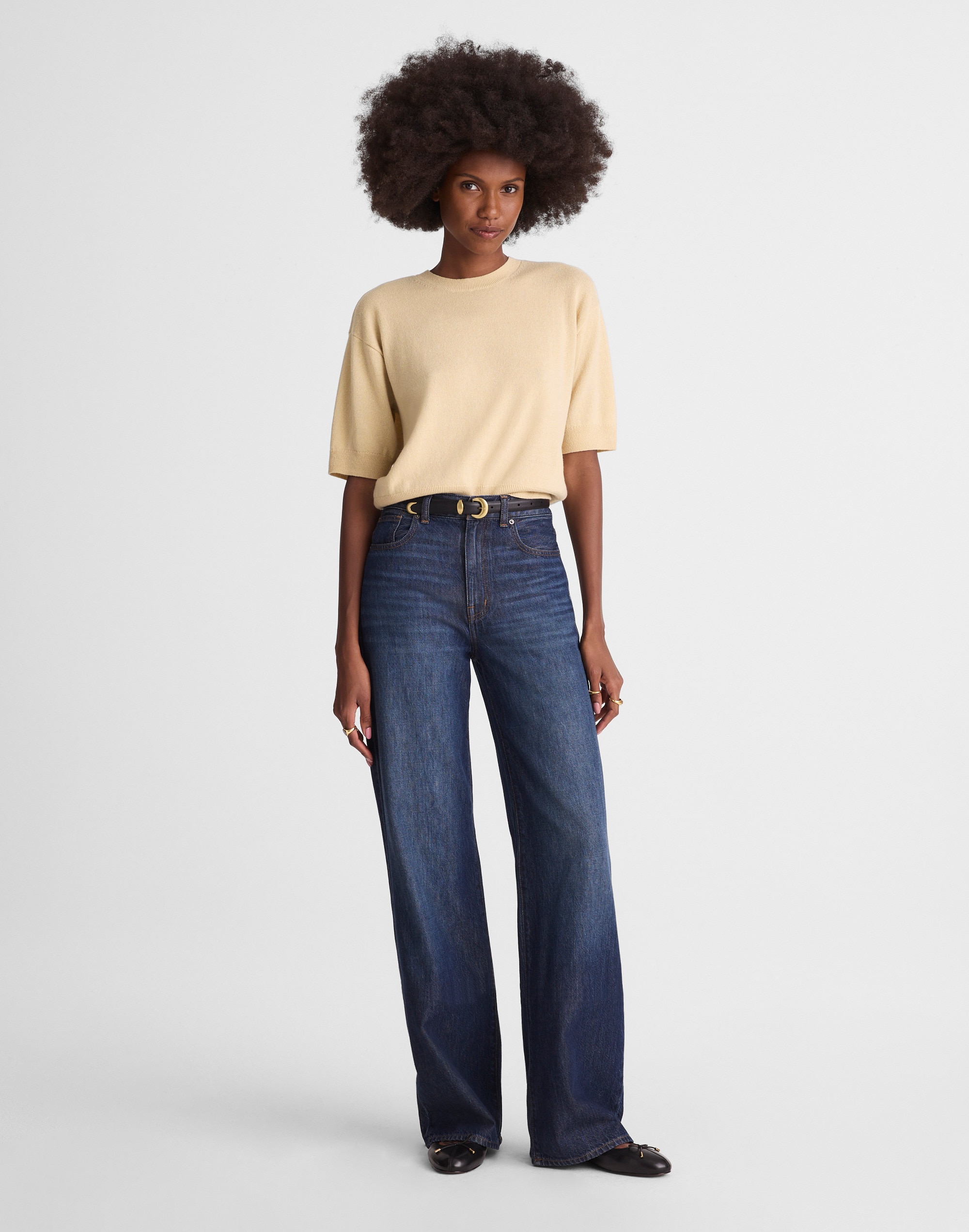 Relaxed Sweater Tee in 100% Cashmere