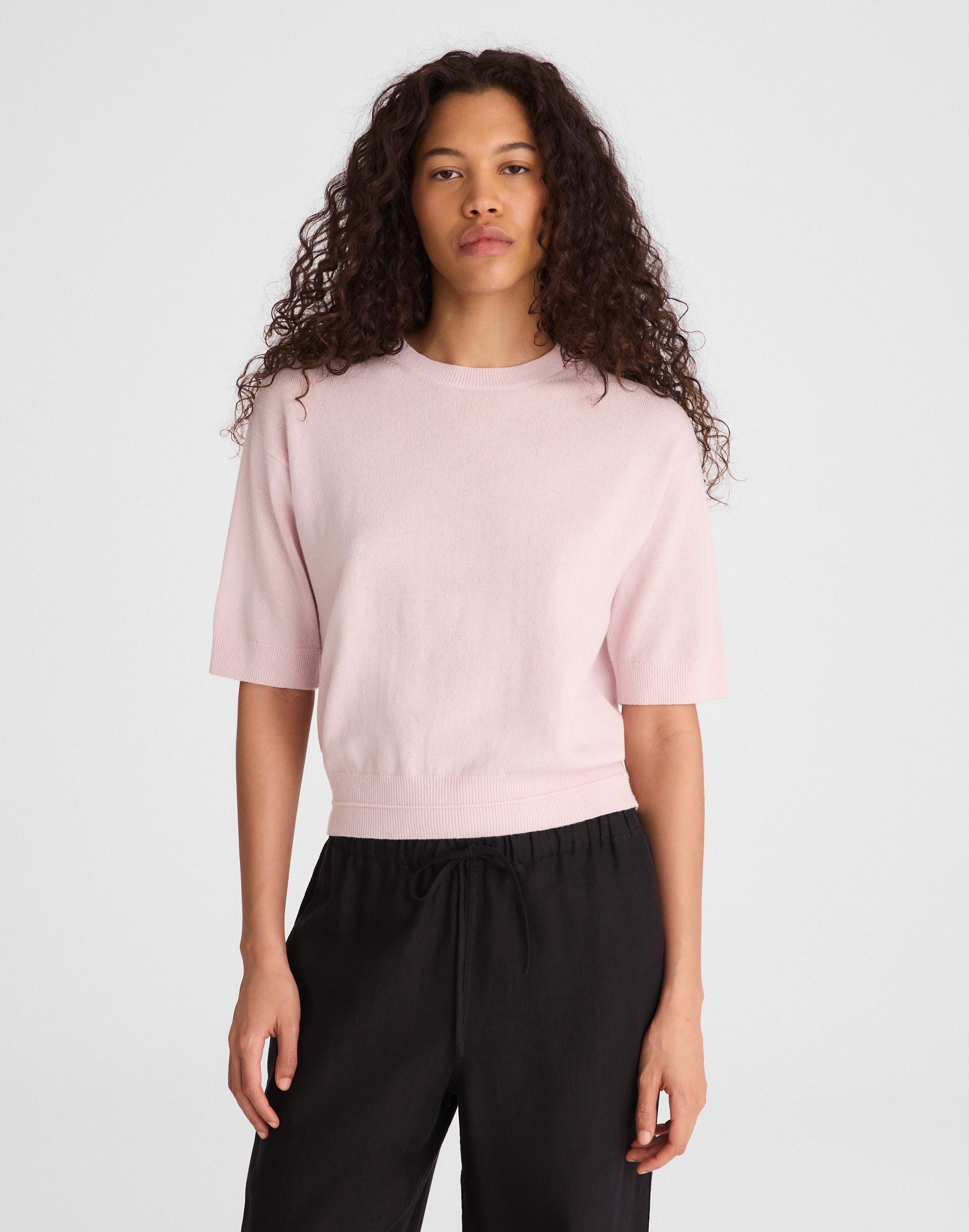 Madewell Relaxed Sweater Tee In Pink
