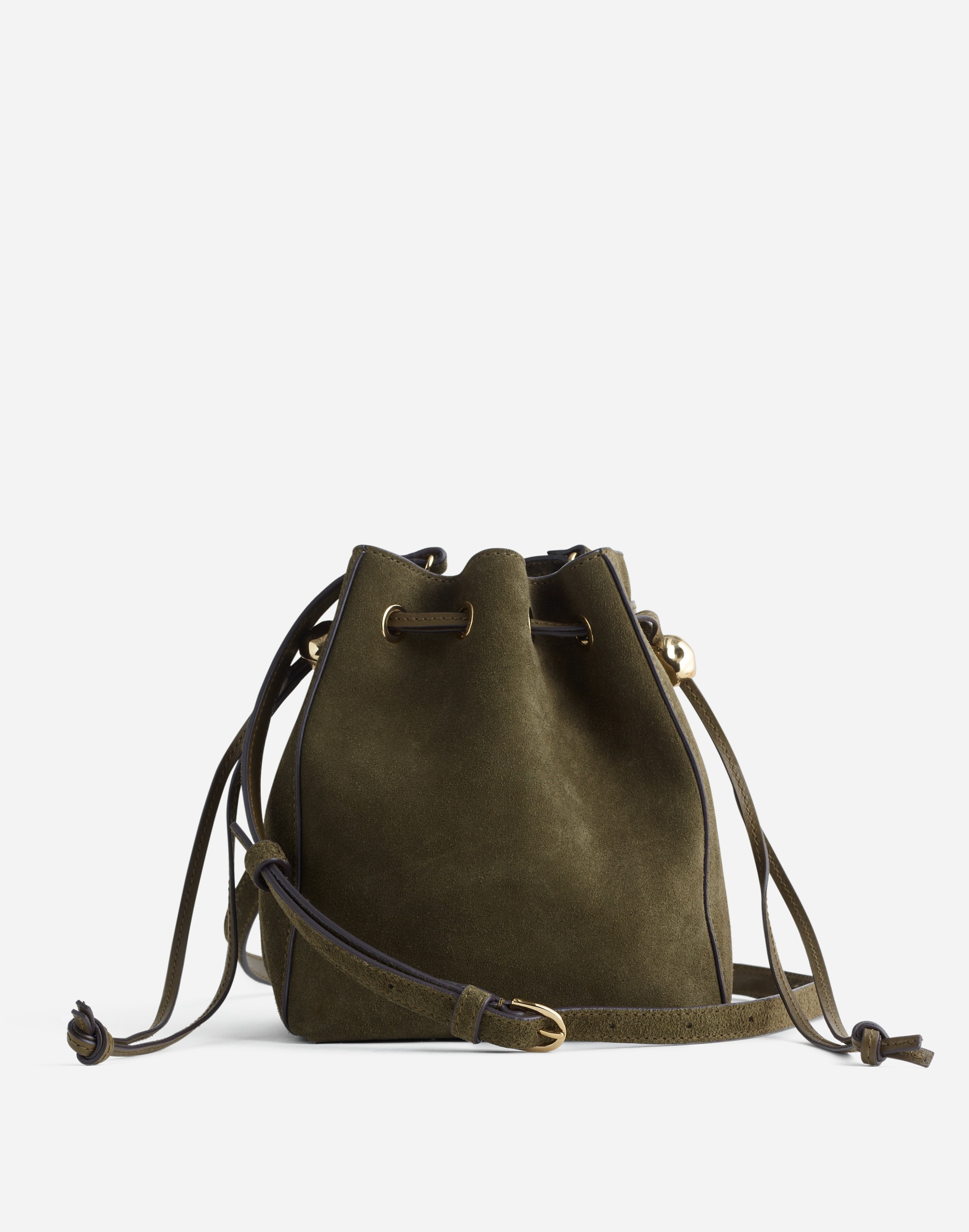 The Mini Drawstring Crossbody Bucket Bag