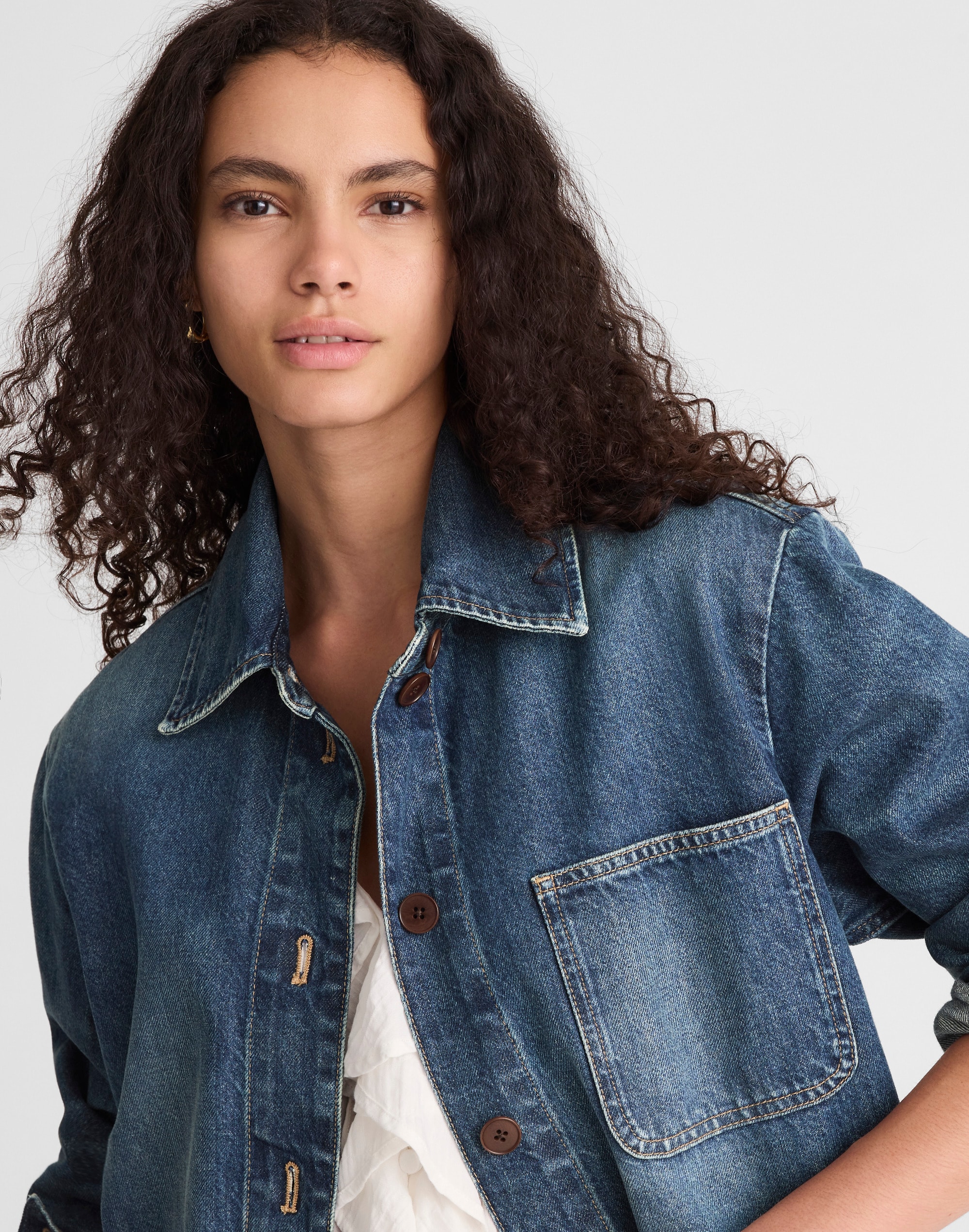 relaxed chore jacket in greendale wash