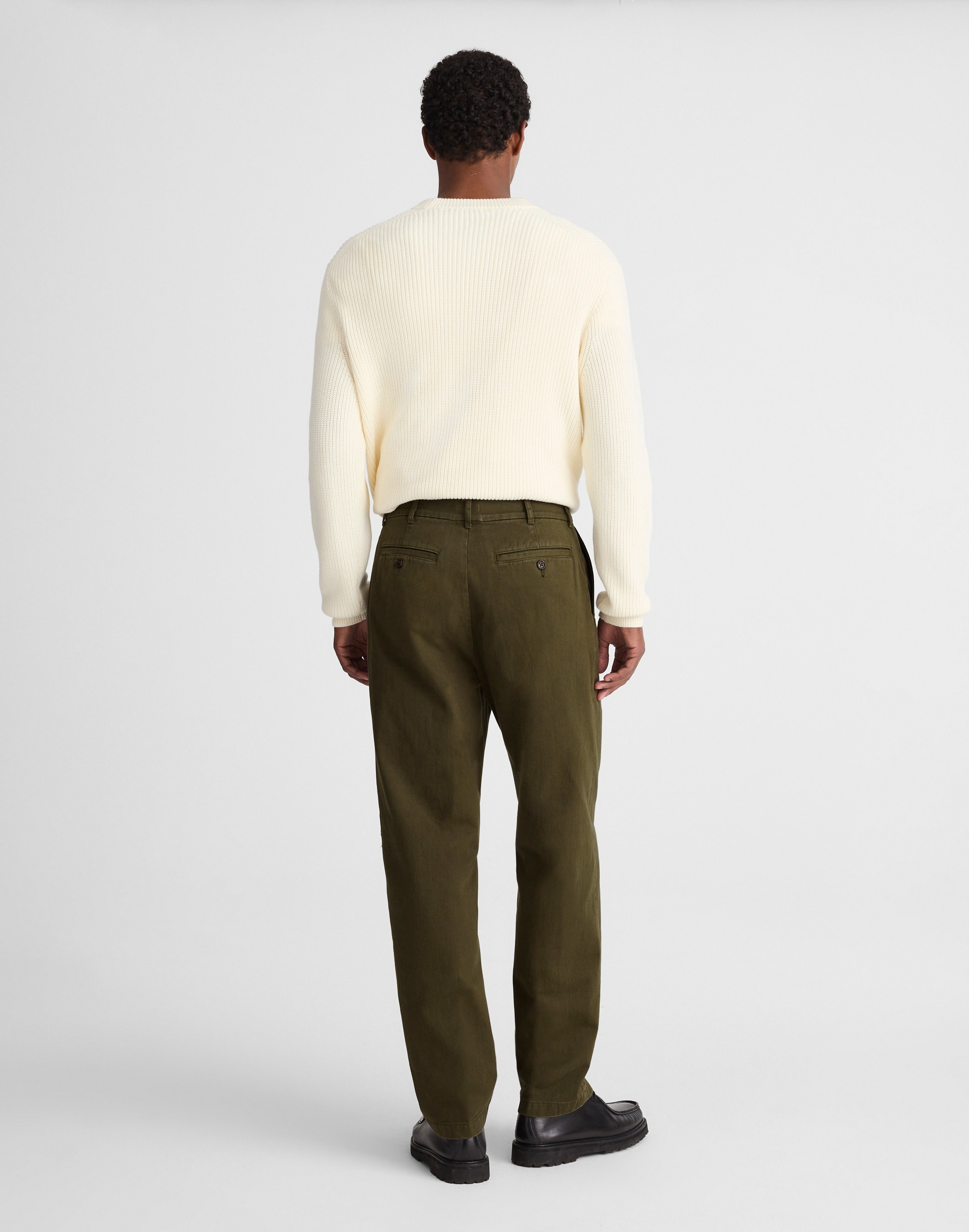 Pleated Twill Trousers