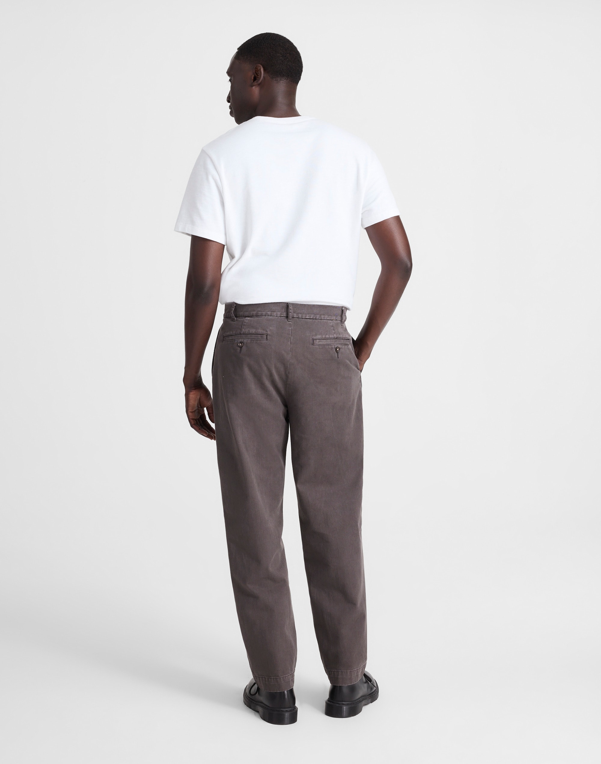 Pleated Twill Trousers