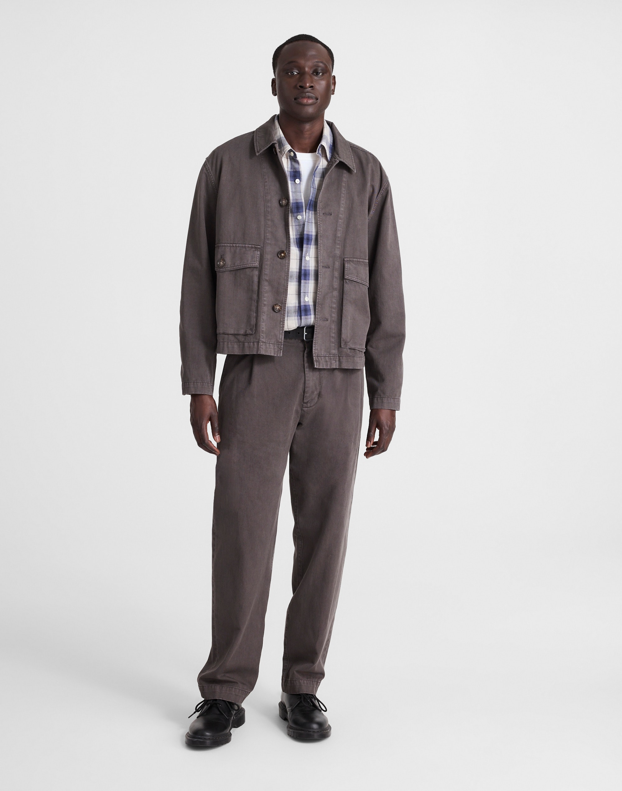 Pleated Twill Trousers