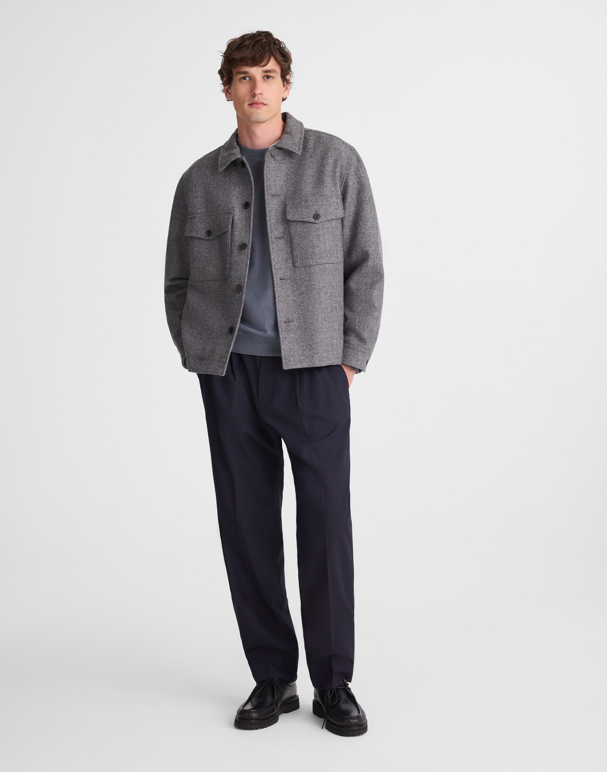 Shirt-Jacket in Italian Wool
