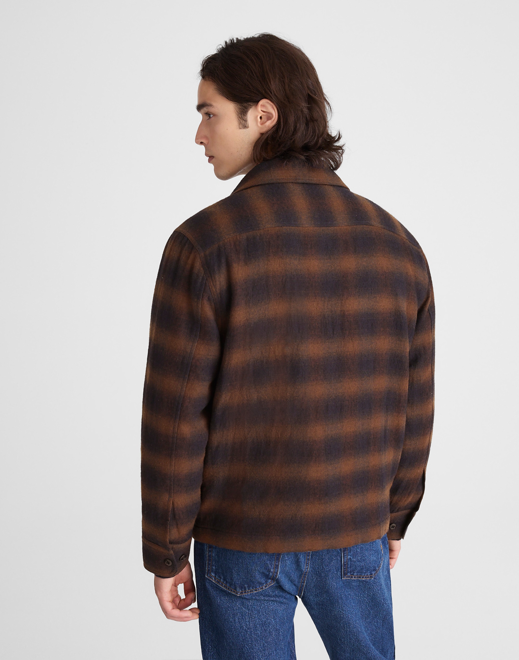 Zip-Front Jacket in Japanese Flannel