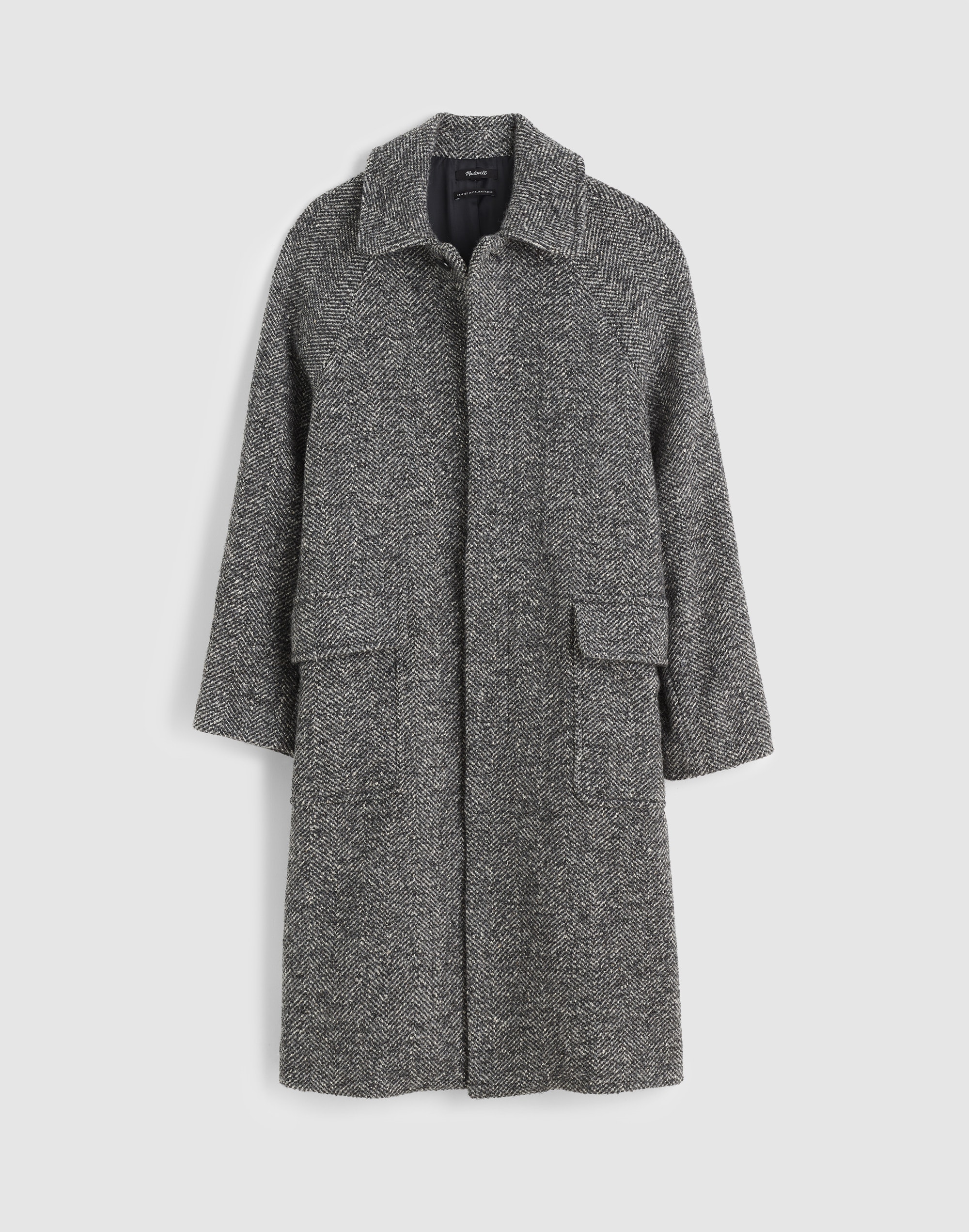 Balmacaan Overcoat in Italian Tweed