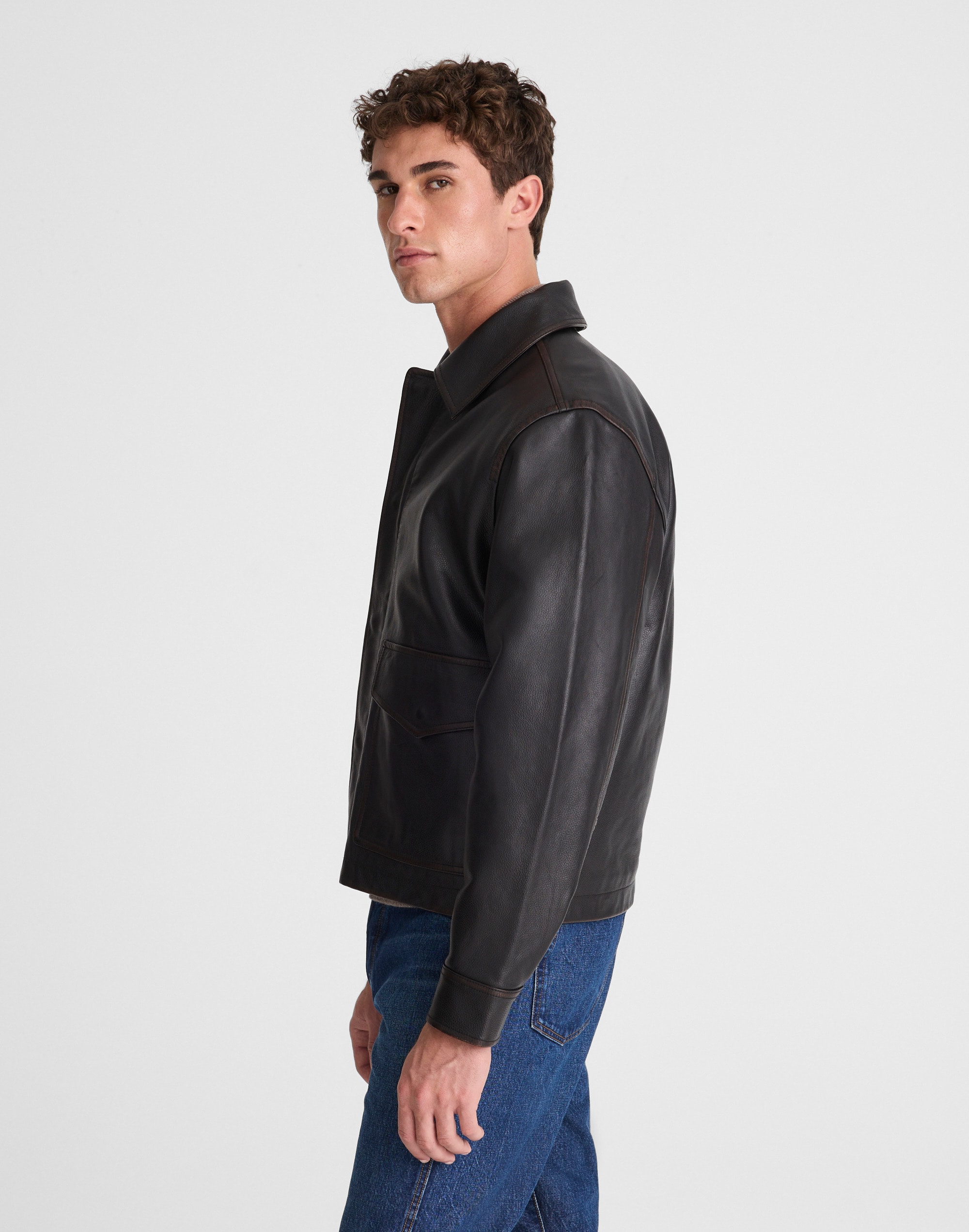 Leather Flight Jacket Alternate Image 3