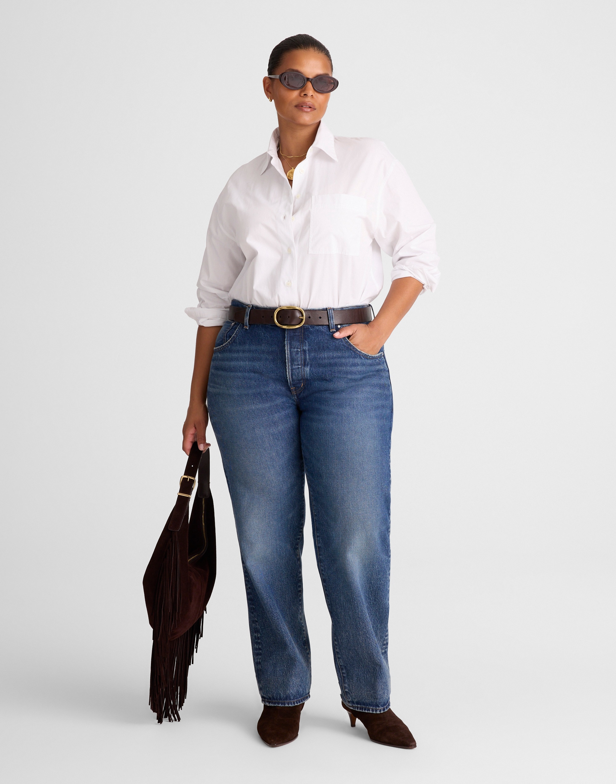 The Plus Dean Easy Straight Jean in Greendale Wash