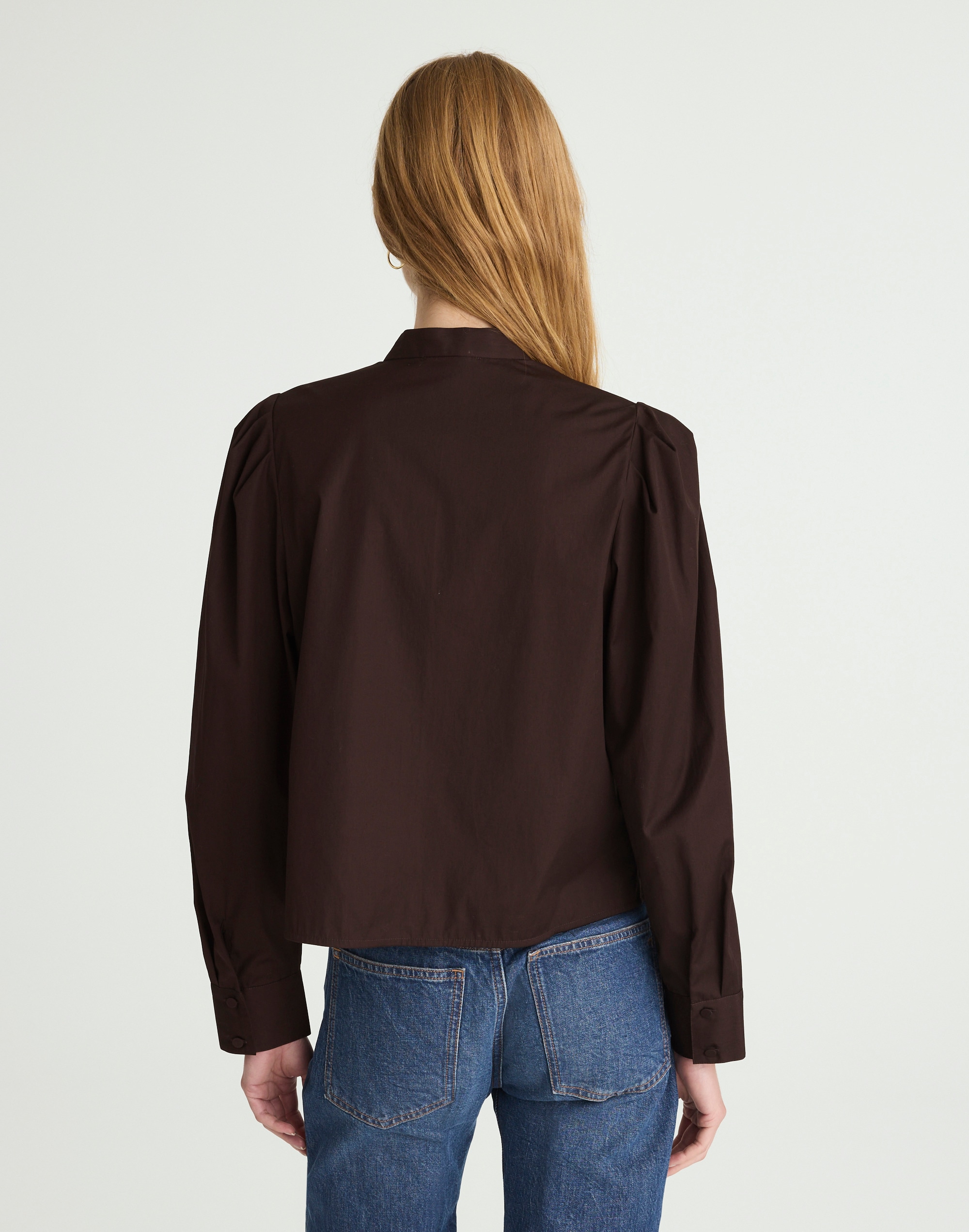 Puff-Sleeve Button-Up Shirt