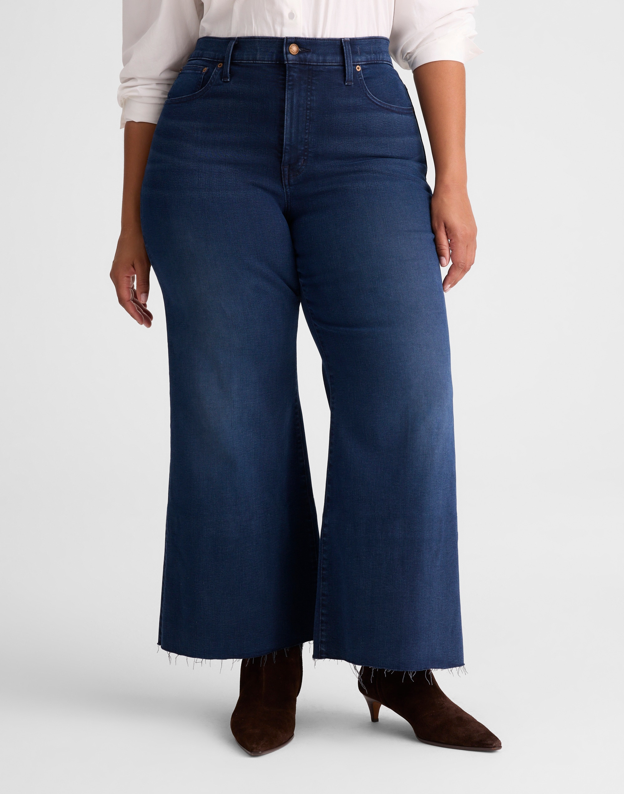 Plus Flared Wide-Leg Crop Jeans
