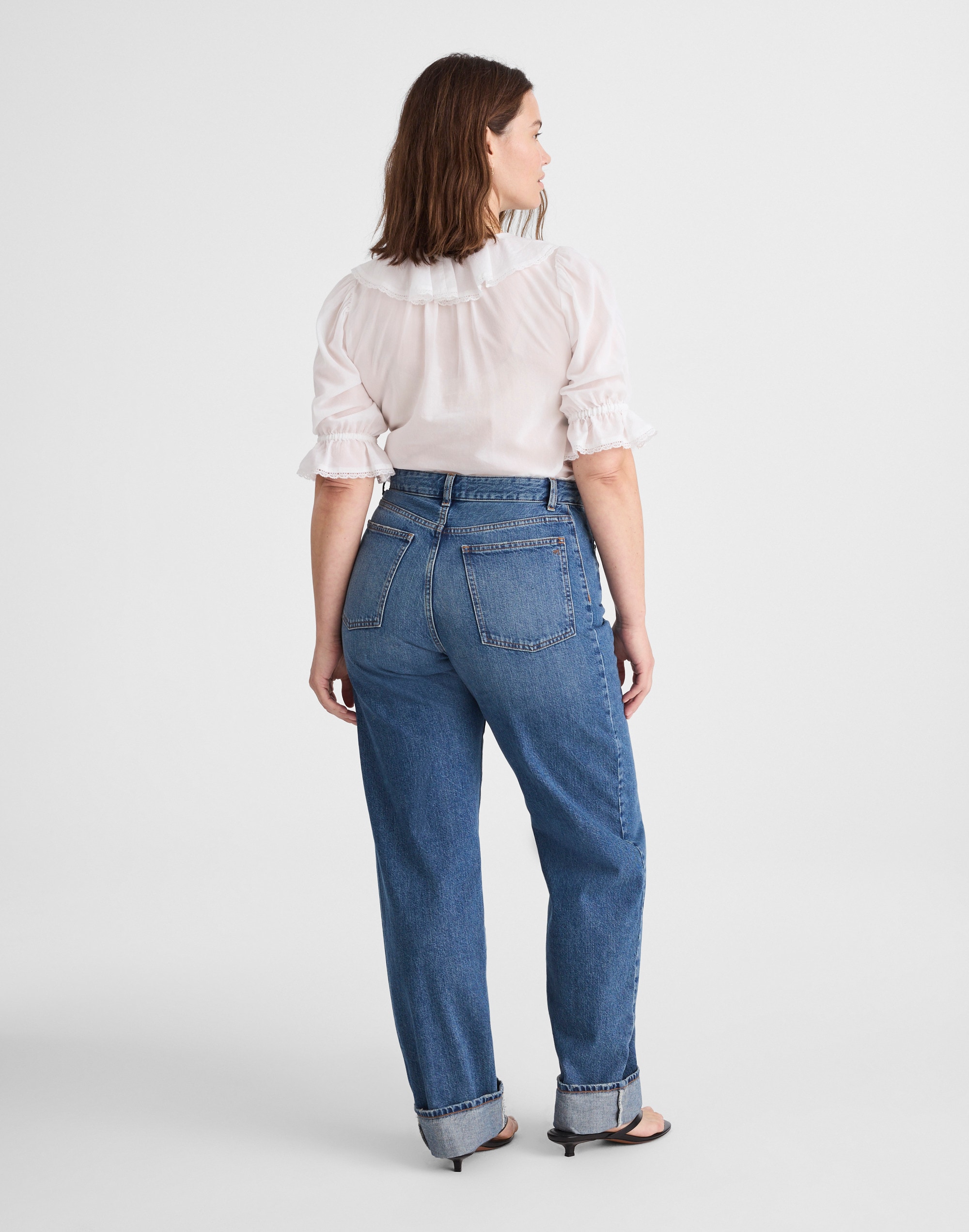 The Plus Curvy Pieced Barrel-Leg Jean