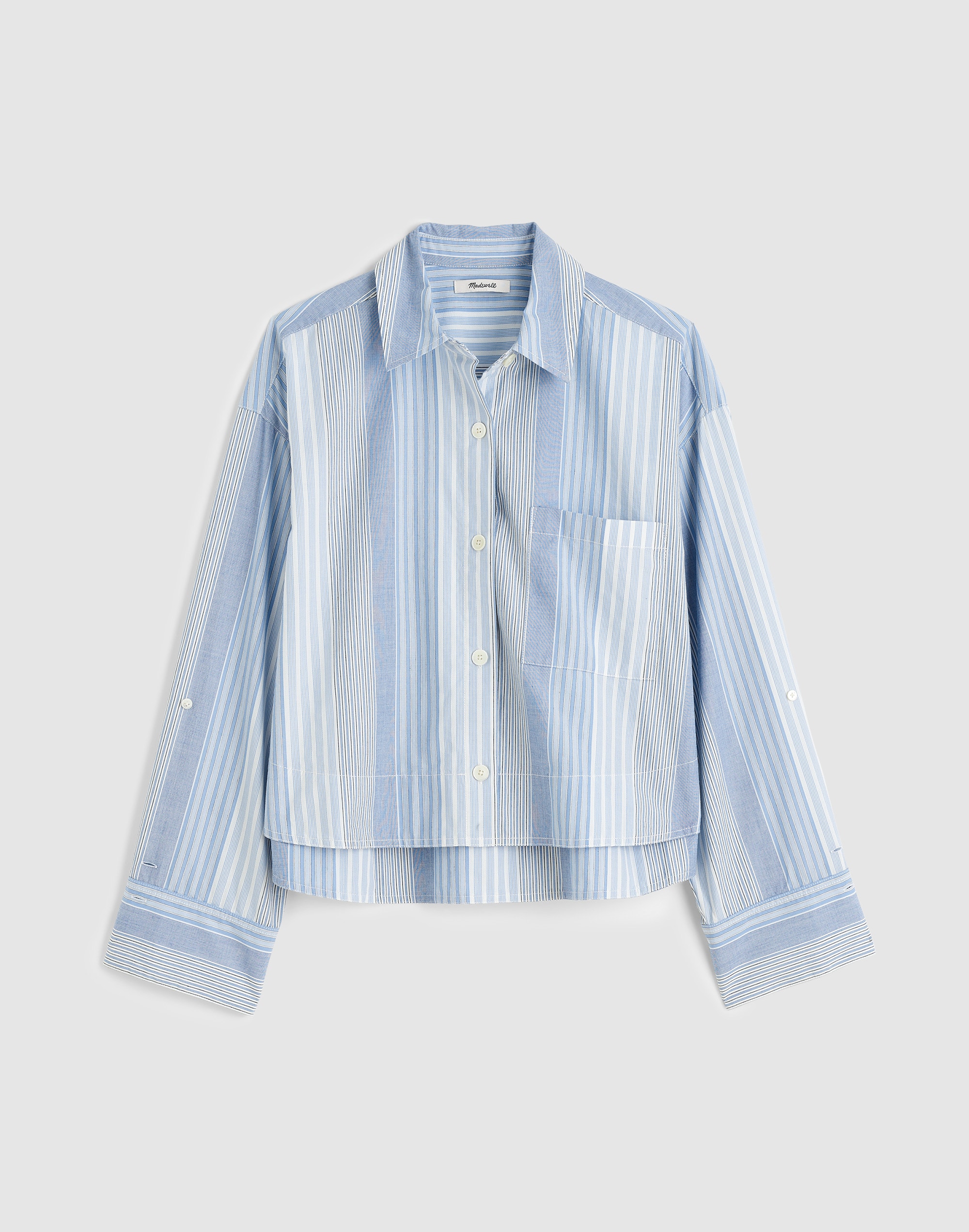 Curve-Hem Shirt in Poplin Alternate Image 6