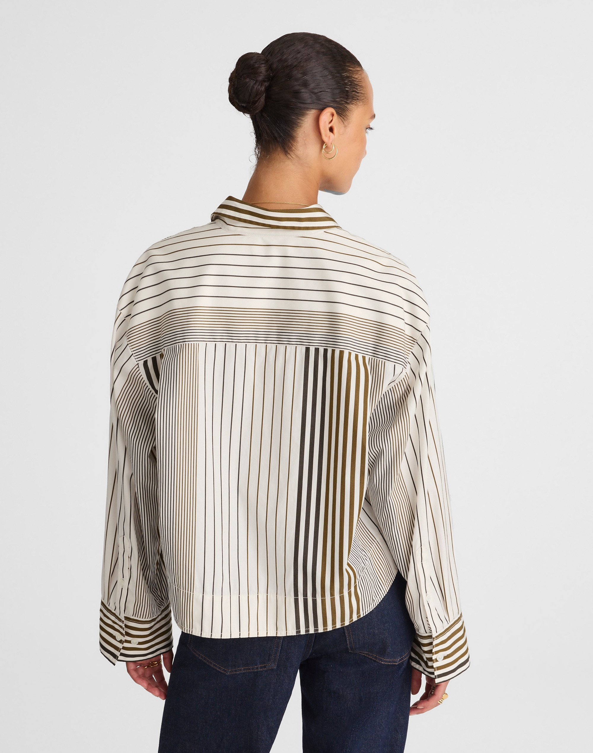 Curve-Hem Shirt Poplin