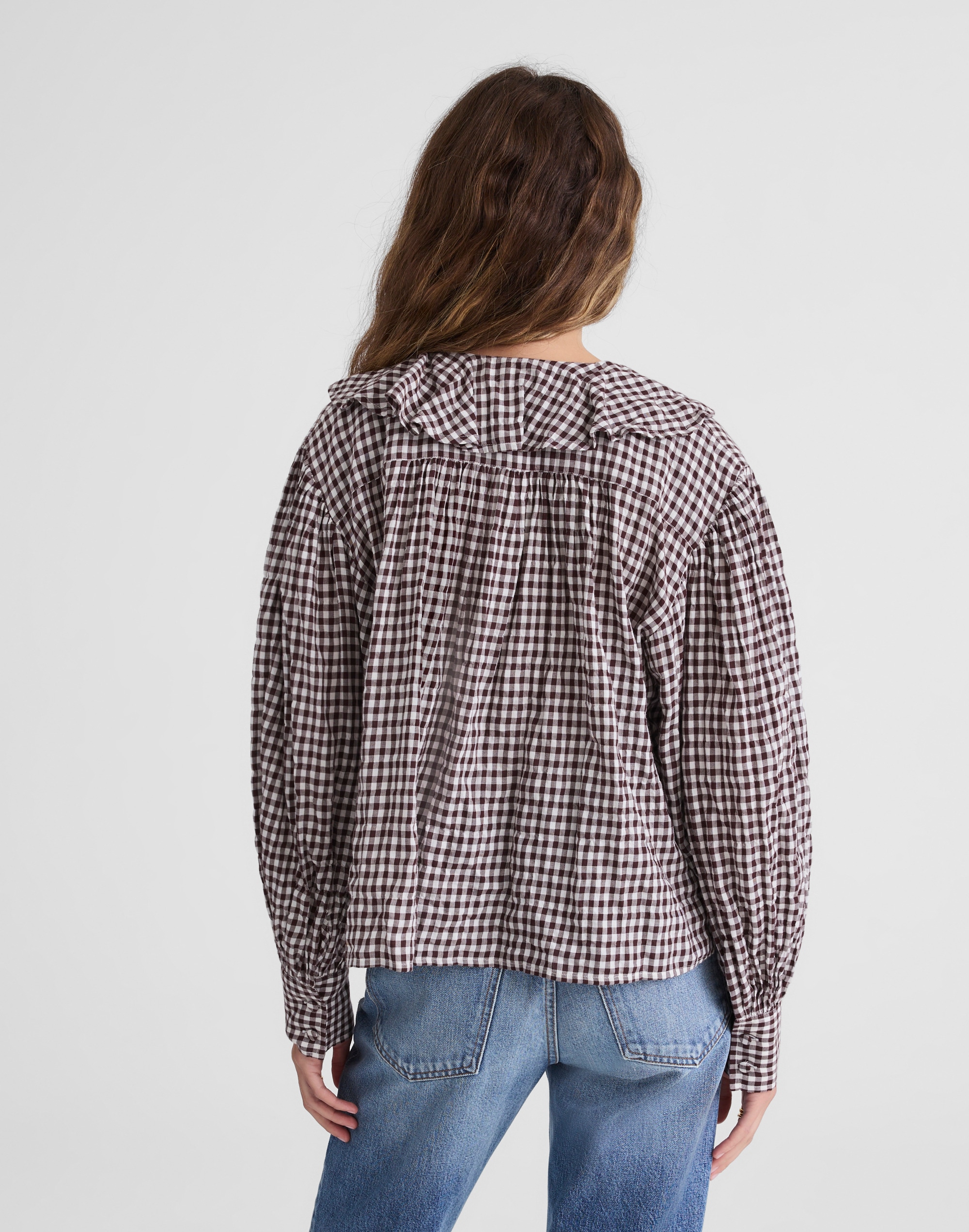 Ruffled Pintuck Top