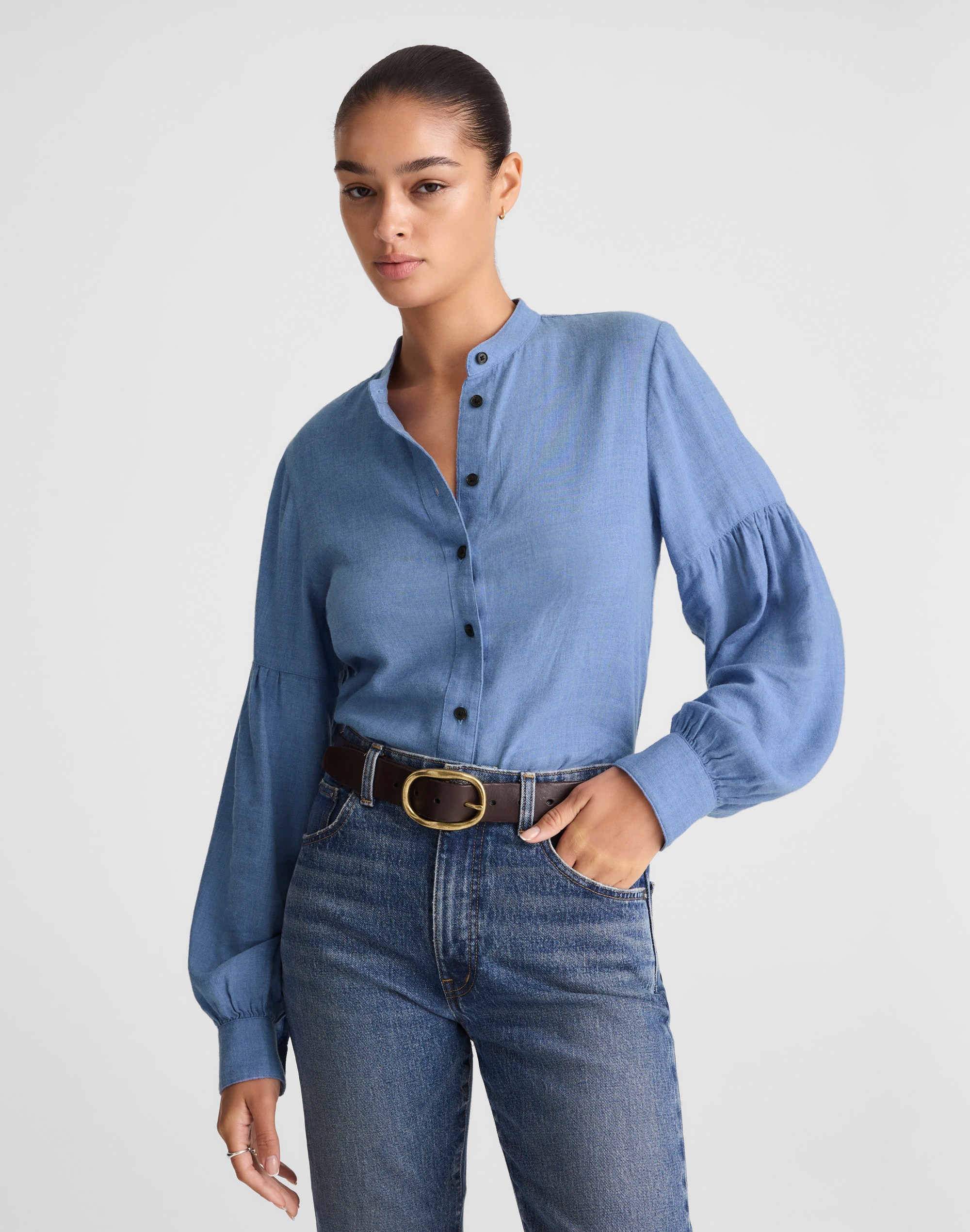Madewell Stand-collar Button-up Shirt