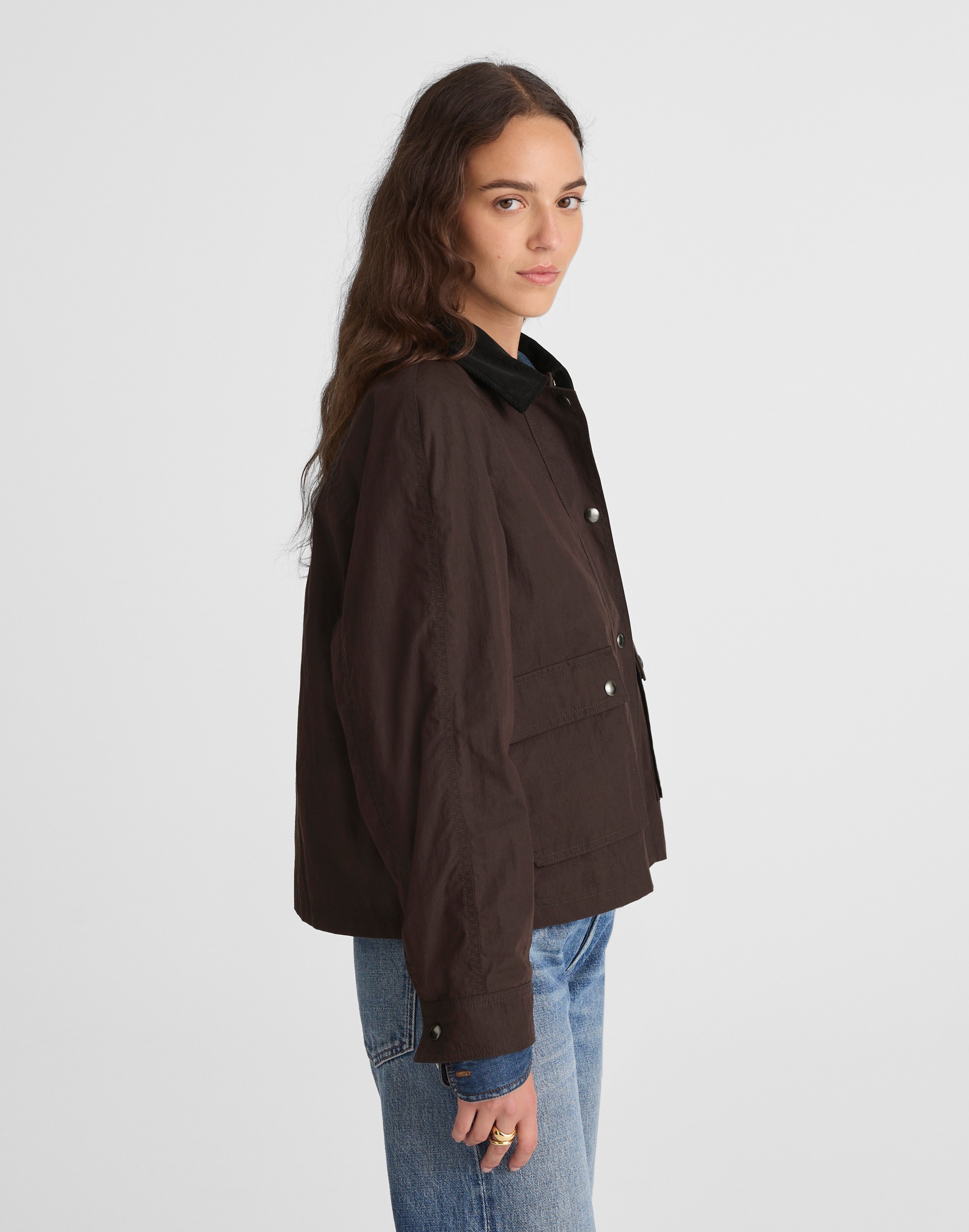 Waxed Zip-Front Jacket